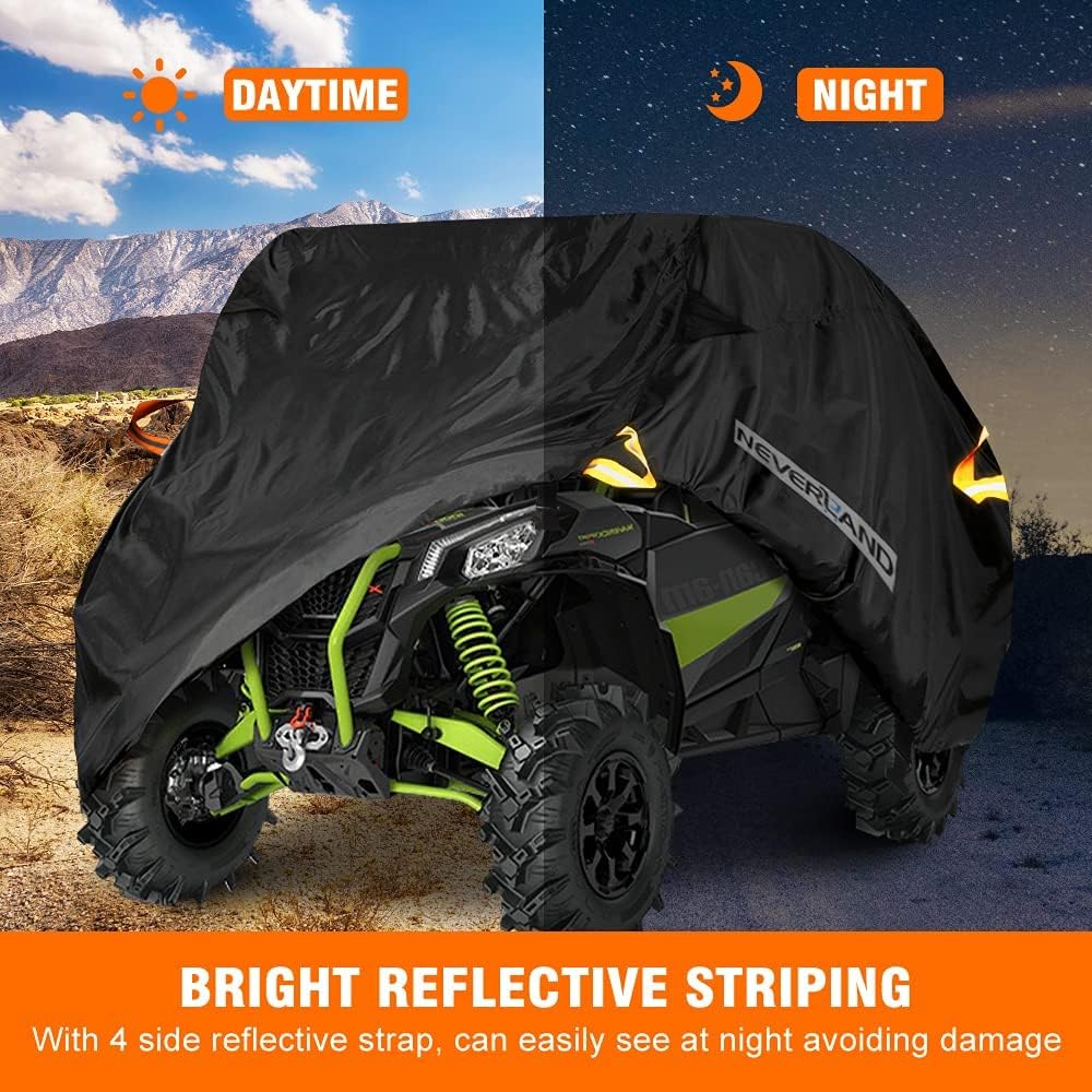 NEVERLAND UTV Cover, All-Weather Protection Side by Side Cover 4-6 Passenger, Universal for Polaris RZR General Honda Suzuki Yamaha SxS Arctic Cat John Deere Kymco Bobcat Argo Can Am Maverick X3