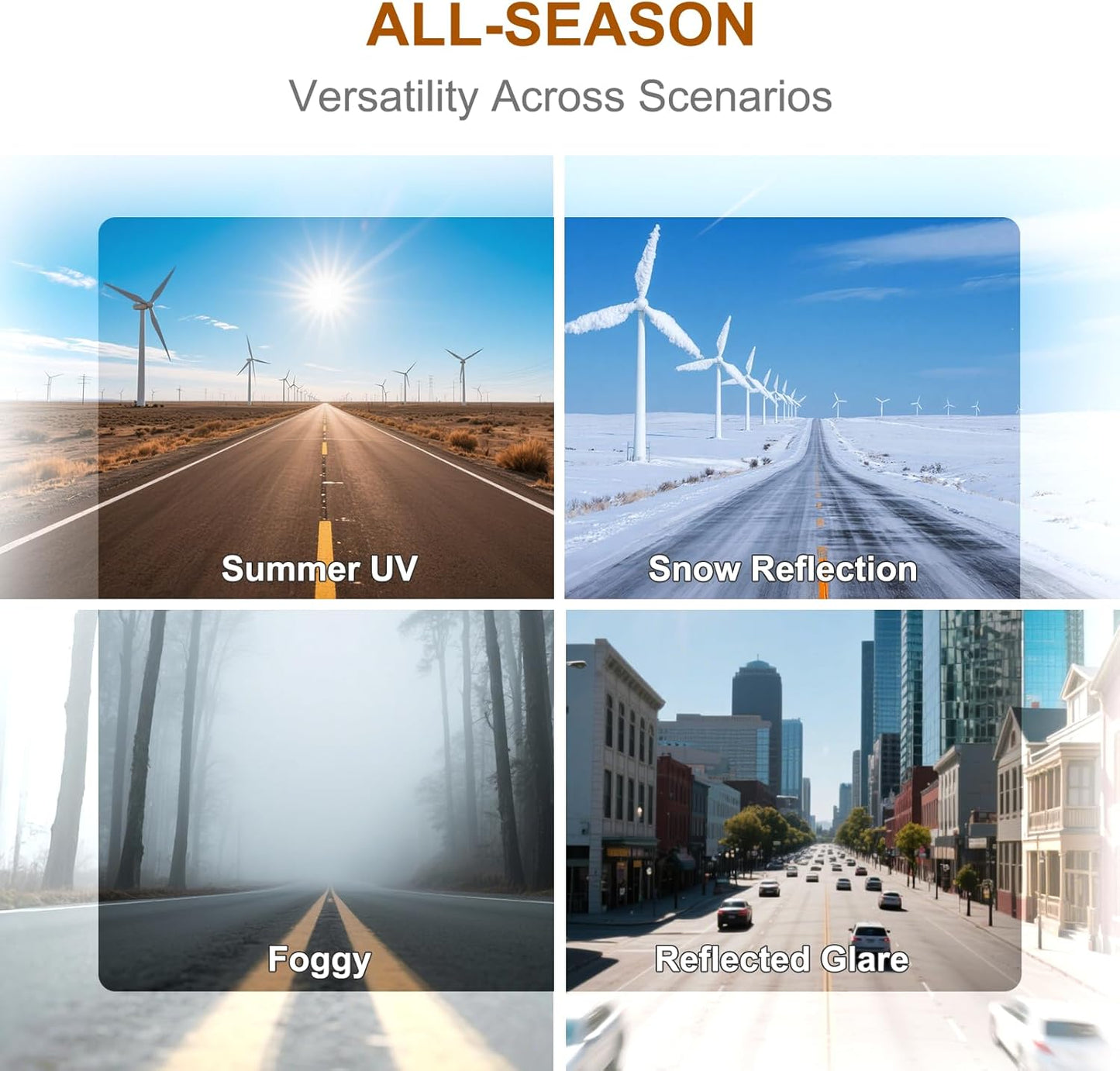 Sun Visor Extender for Car, Visor Extender Sun Blocker, Sun Visor Extension with Anti-Glare Lens Blocks UV & Sunlight, Adjustable Car Sun Visor for Safe Driving (2 Pack)