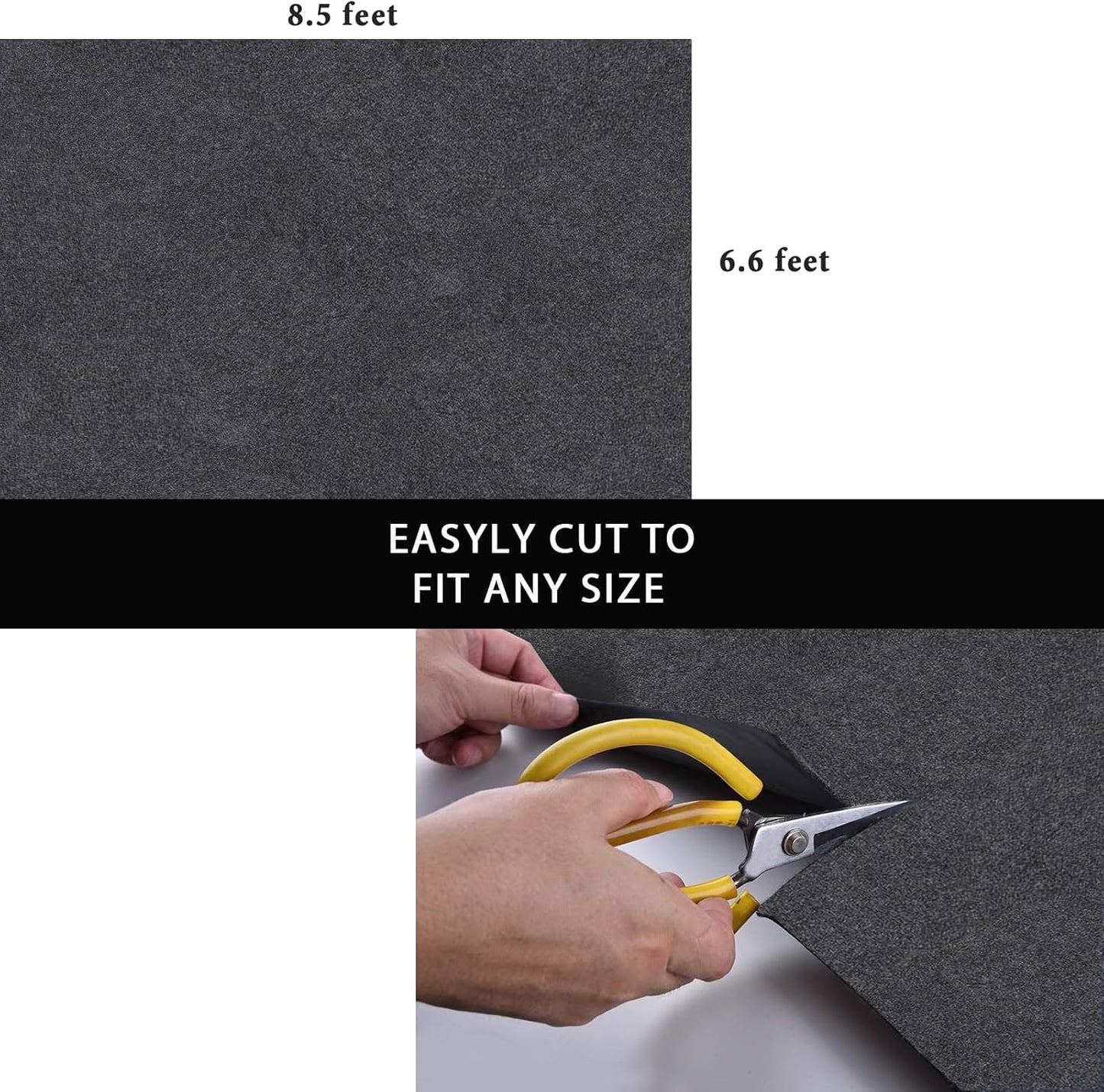 JOMMIE CHEN Large Rubber Floor Mat for Car Washable Garage Mats for Floor Absorb Liquids Oil Drip Pan for Under Car Protects Floor from Spills, Drips, Splashes and Stains Garage Mats (6.6x8.5 Feet)