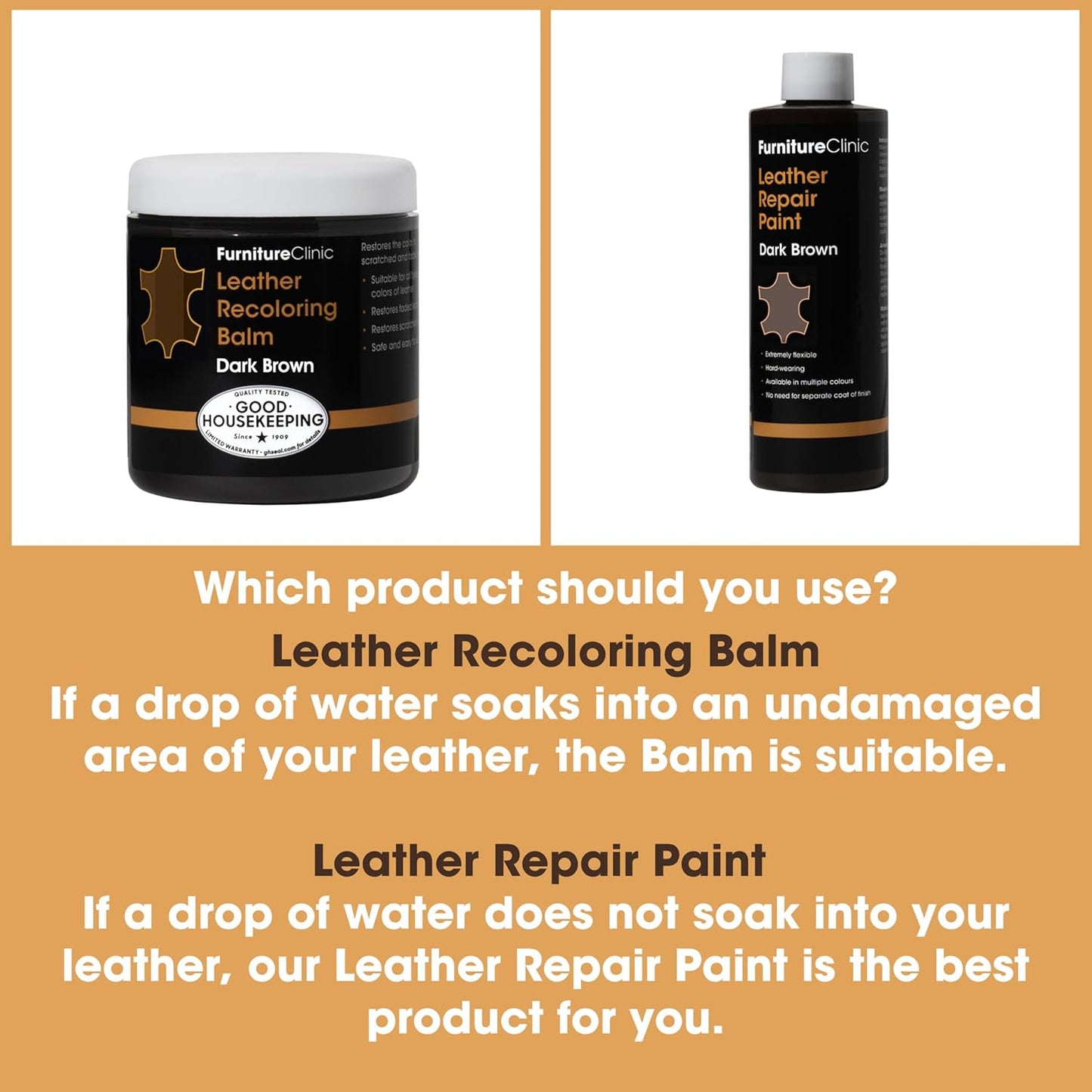 The Original Leather Recoloring Balm by Furniture Clinic - Bordeaux Leather Dye for Furniture, Couches & Car Seats - Restore Scratched, Faded, & Damaged Surfaces