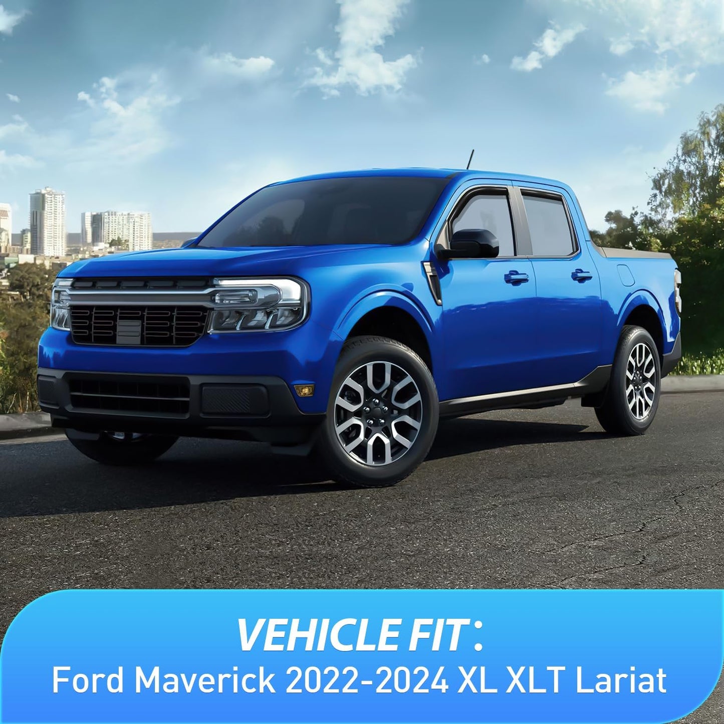 Nilight Window Rain Guards for Ford Maverick 2022 2023 2024 XL XLT Lariat Window Deflectors,Vent Window Visors-4 Pieces