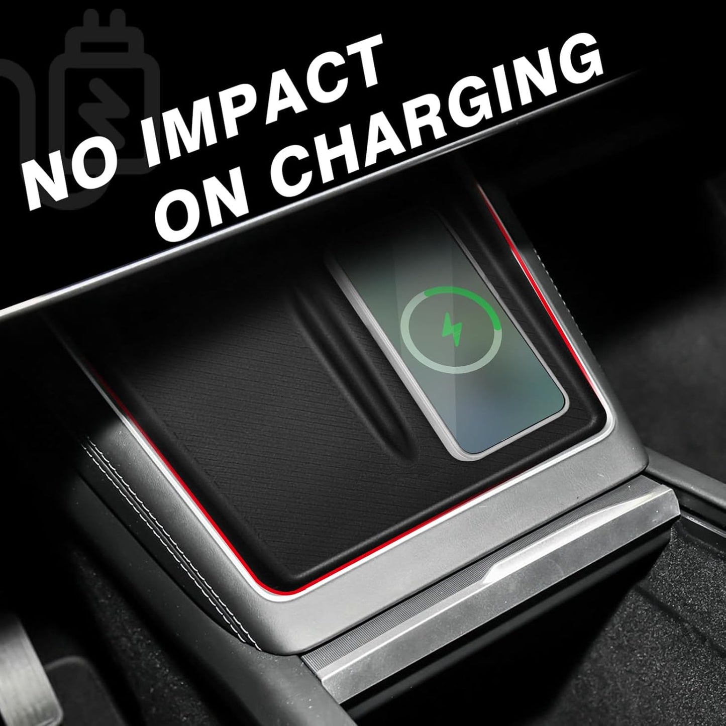 Muslogy Compatible with 2026+ Model Y Juniper Refresh Accessories Armrest Cover Protection TPE (Black) & Silicone Mat OEM Style 2PCS Set Non-Slip Waterproof