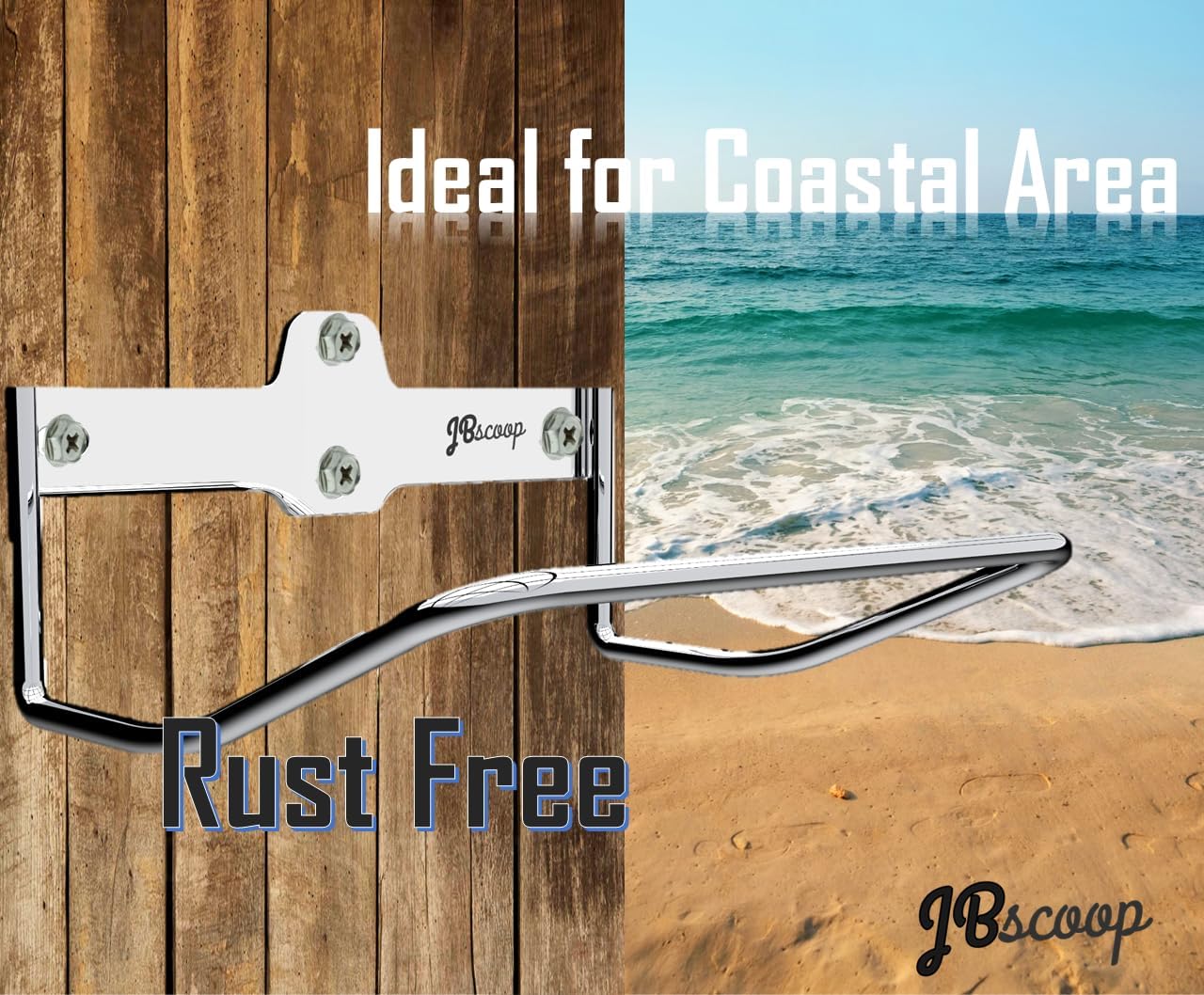 JBscoop Ladder Hanger for Garage Wall, Ladder Storage Strollers and Folding Chair, Heavy Duty Lader Holder Rust Proof SS304