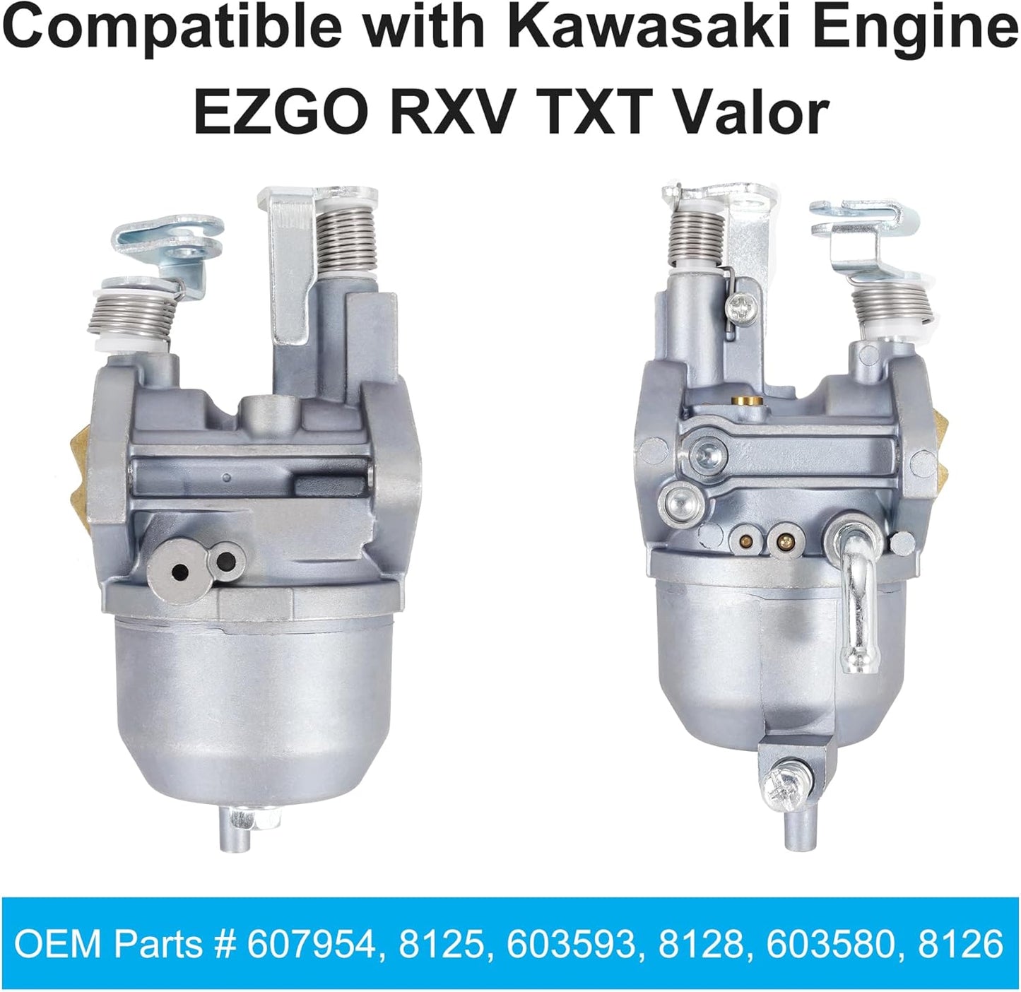 Carburetor Compatible with Engine E-Z-GO RXV, 2010-2014 Valor ST 400 MPT 800 Refresher 1200 Cushman 280 Commander 2200 Bellhop, 2010-2015 TXT, Carburetor for 13HP FJ400D Engine Motor Golf Cart