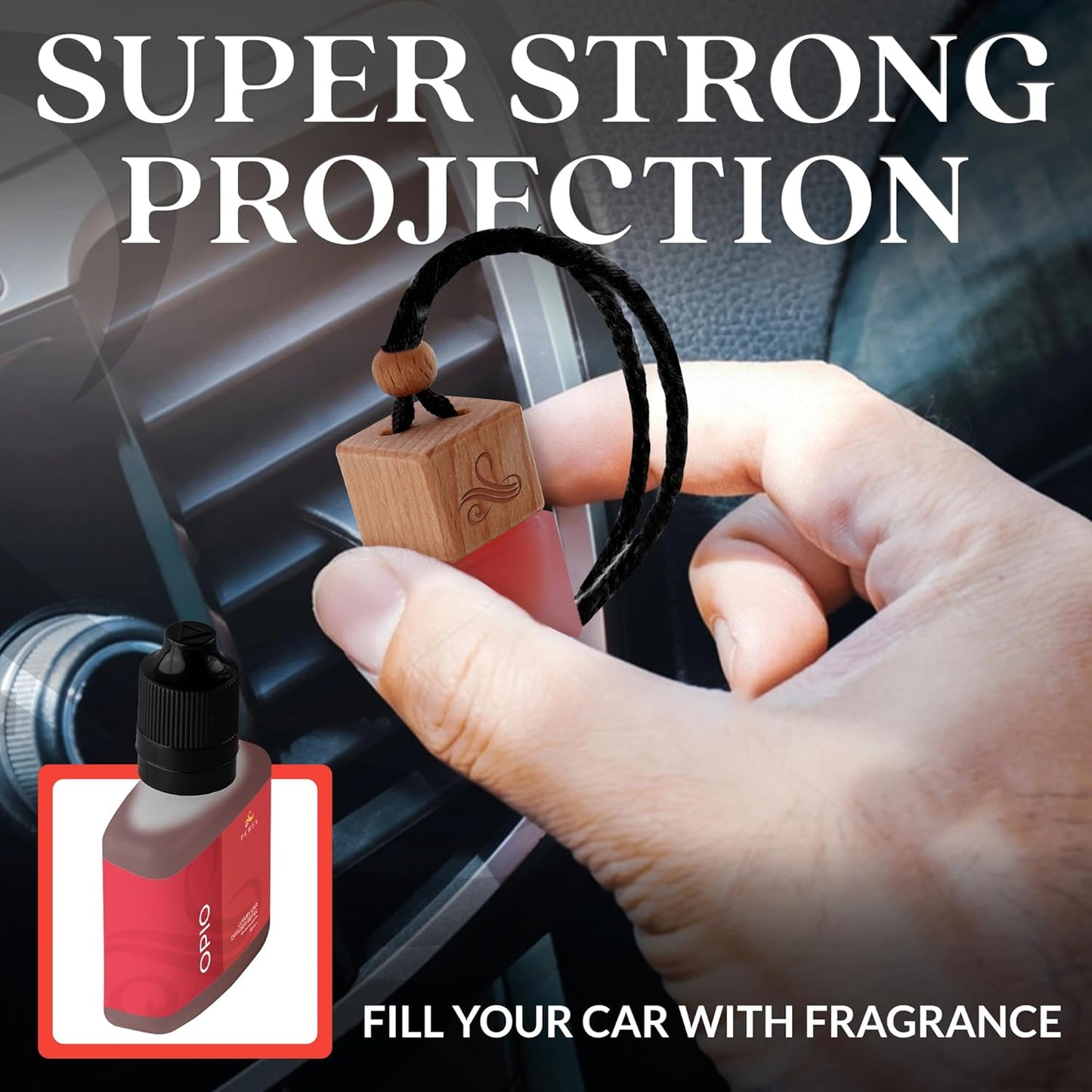 Opio Gift Set Car Air Freshener for Women | Perfume Inspired Car Fragrances | Strong Automotive Freshener with Odour Eliminator Technology | Long Lasting Automotive Freshener by Perfa