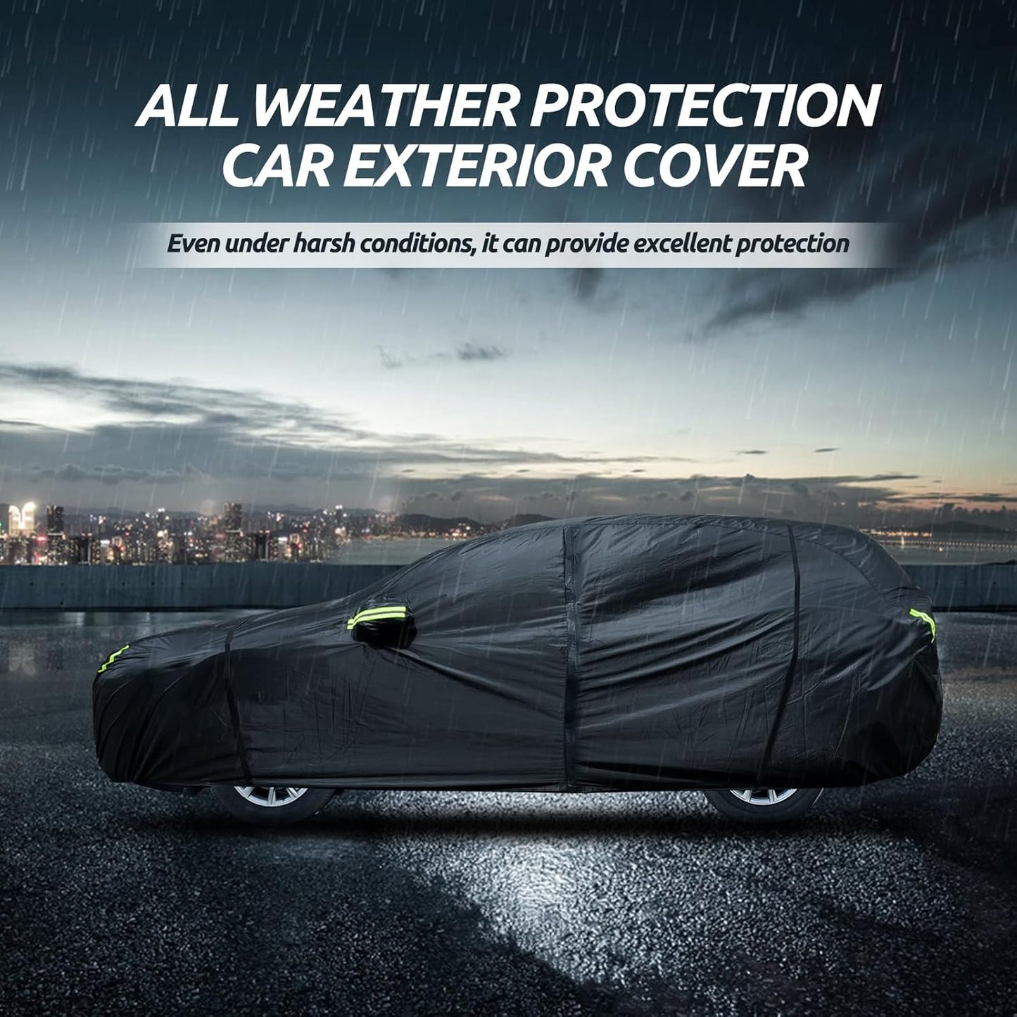 Migaven 6 Layers Car Cover Custom Fit for Honda CRV 1997-2023, Toyota RAV4 1996-2023, Waterproof Full Exterior Cover Rain Sun Protection with Door Zipper