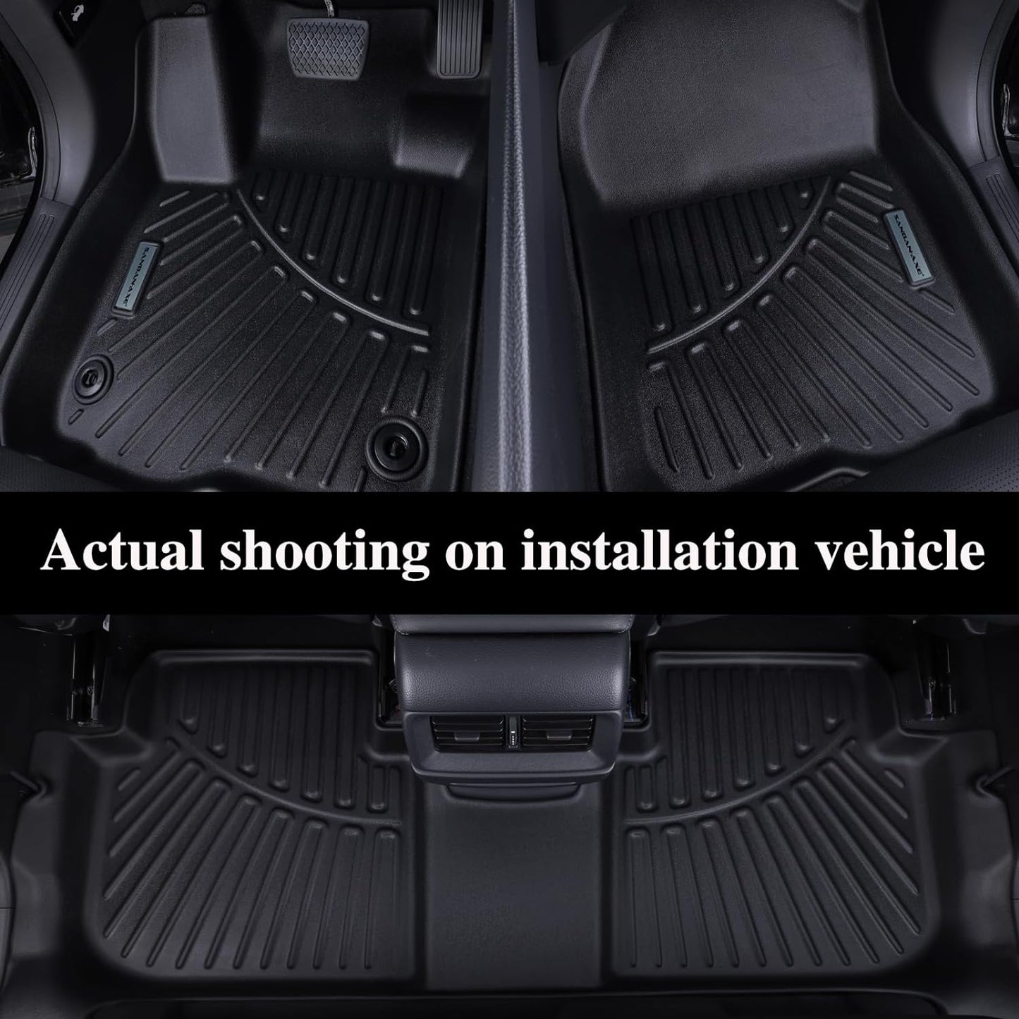 All-New 2025 SANBAN-AXE Floor Mats for 2025 Ford Expedition MAX - 8 Seat, TPE All Weather Protection 2 Rows Car Floor Liners - Only Fit 8 Seats(2 Row Bench Seat), Fit Expedition MAX