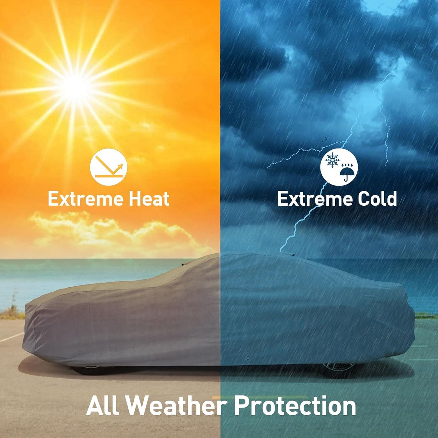 DaShield Ultimum Series Cadillac CT4-V 2020-2026 Sedan 4-Door All Weather Protection Semi Custom Fit Dust, Sun, Snow, Rain Protection Indoor Outdoor