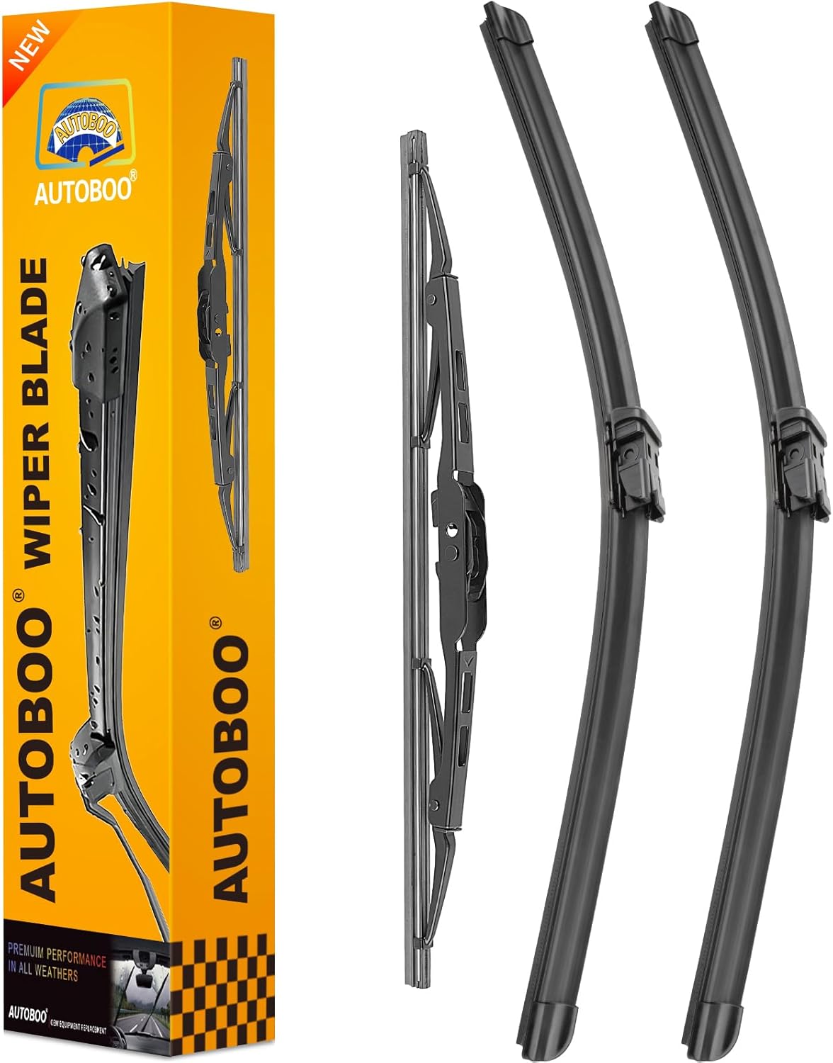 AUTOBOO 26"+14" Windshield Wipers with 10" Rear Wiper Blades Replacement for Chevrolet Trax 2013-2021 2022 2023,Buick Encore 2013-2022,Opel Mokka 2012-2020 -Original Factory Quality (Pack of 3)