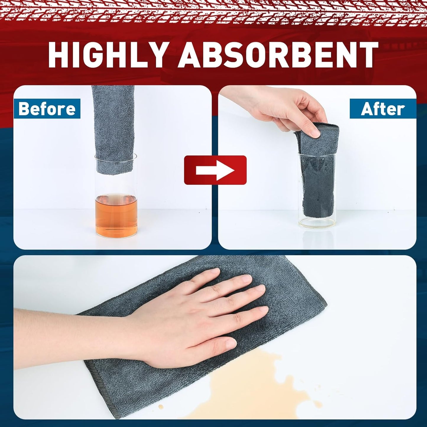 Microfiber Cleaning Cloths Bulk-400 Pack, Gray Microfiber Towels for Cars, Ultra Absorbent Wash Cloths, Lint-Free Streak-Free Microfiber Towels Bulk for Cars, 12x12 inches