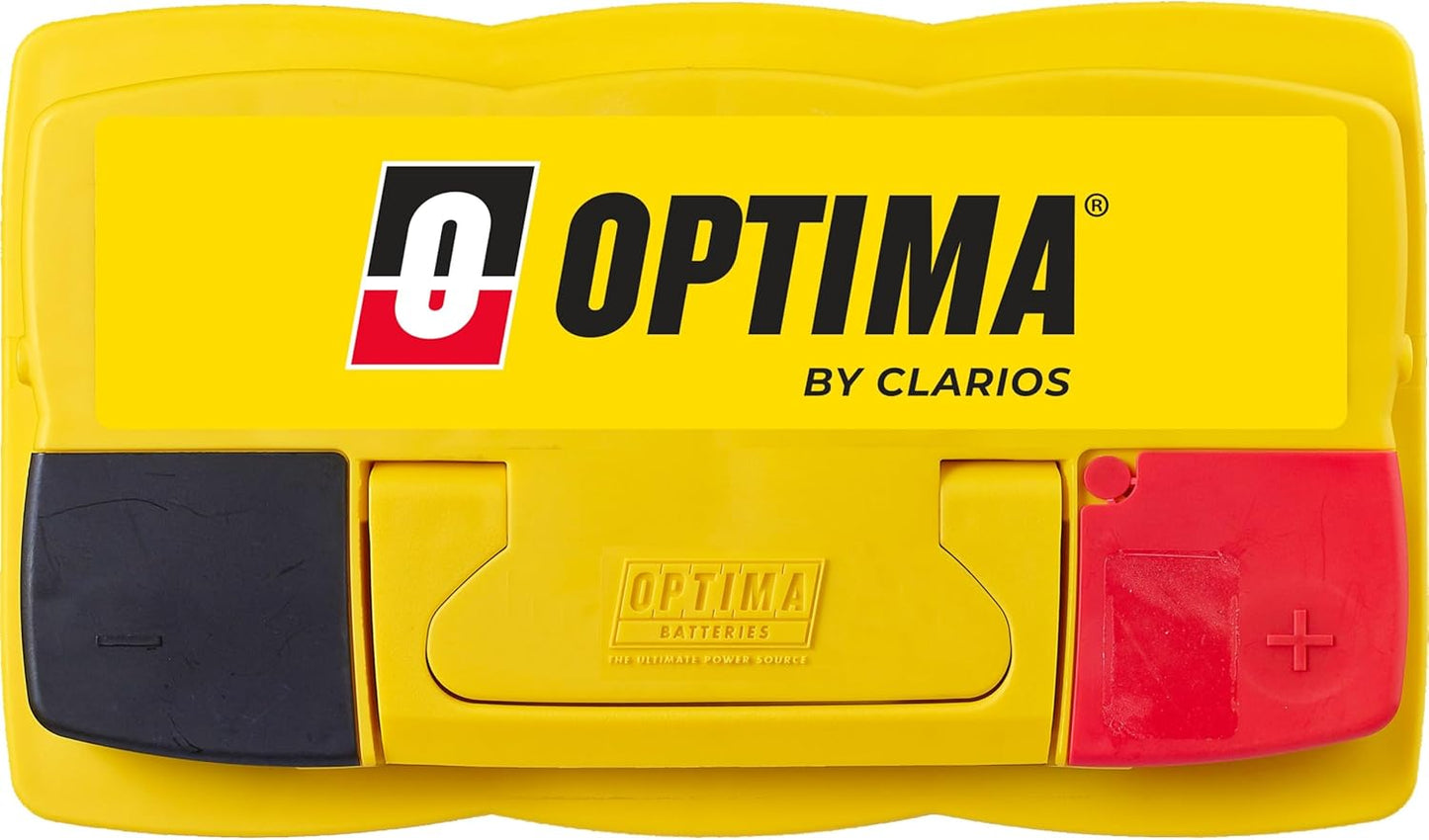 OPTIMA Batteries High Performance DH7 YellowTop Dual Purpose Sealed AGM Car, Truck and SUV Battery, 880 CCA, Maintenance Free, Versitile Mounting, BCI Group Size 94R
