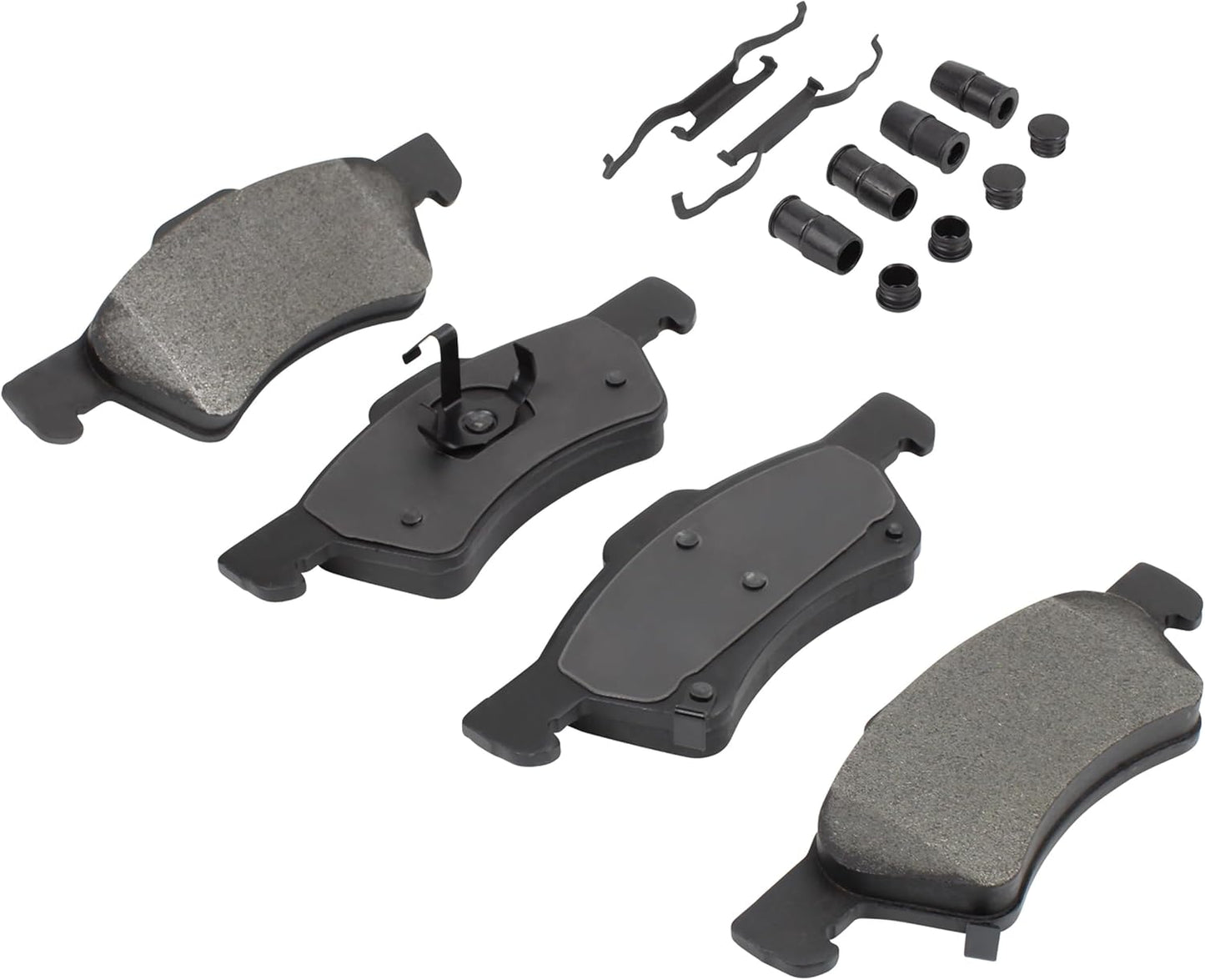 Premium Semi-Metallic Front Brake Pads (1001-0857M) Compatible with Chrysler Town & Country 2001-2007, Chrysler Voyager 2003-2008, Dodge Caravan 2001-2007, Dodge Grand Caravan 2001-2007