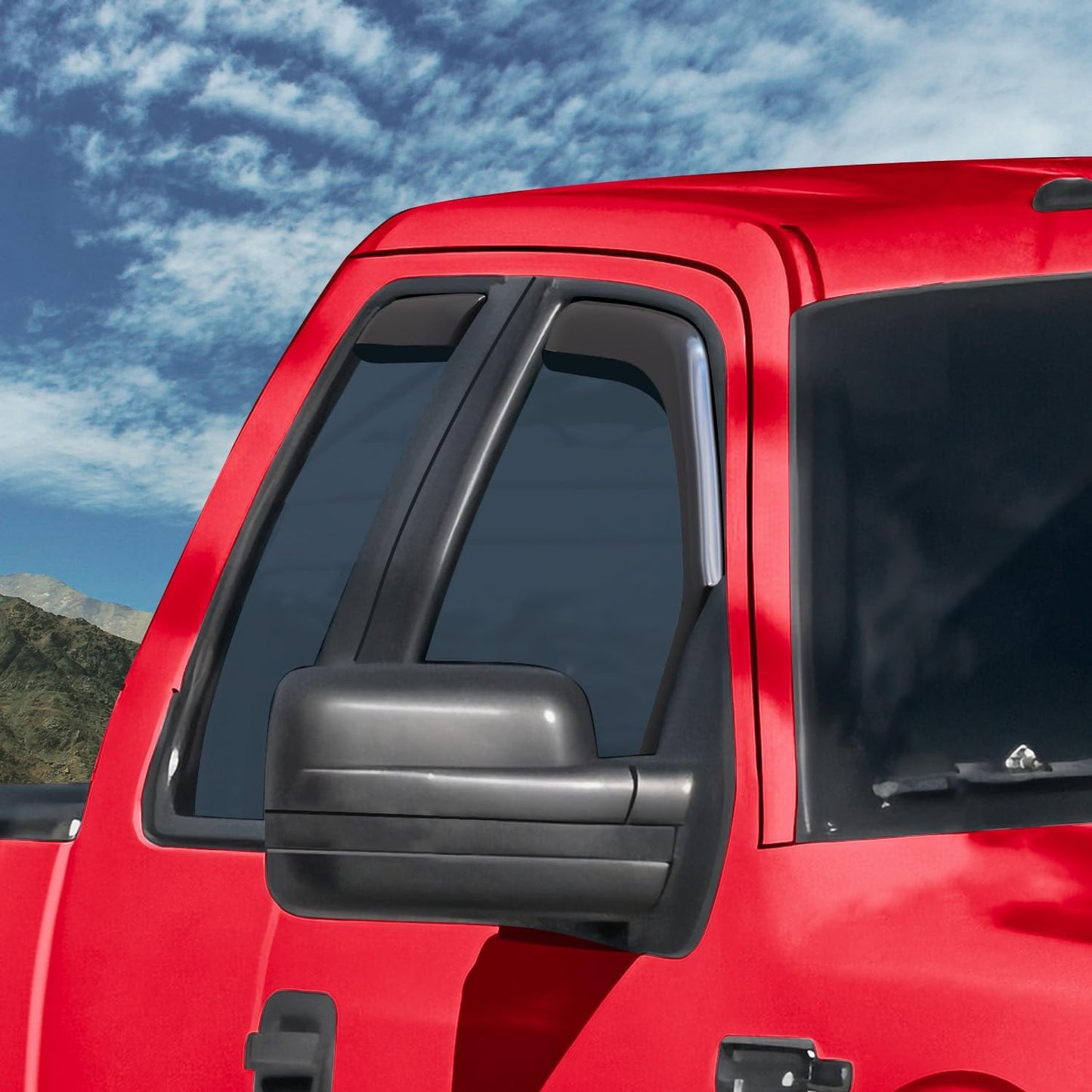 Voron Glass in-Channel Extra Durable Rain Guards for Ford F150 2004-2014 SuperCab, Window Deflectors, Vent Window Visors, 4 Pieces - 230181