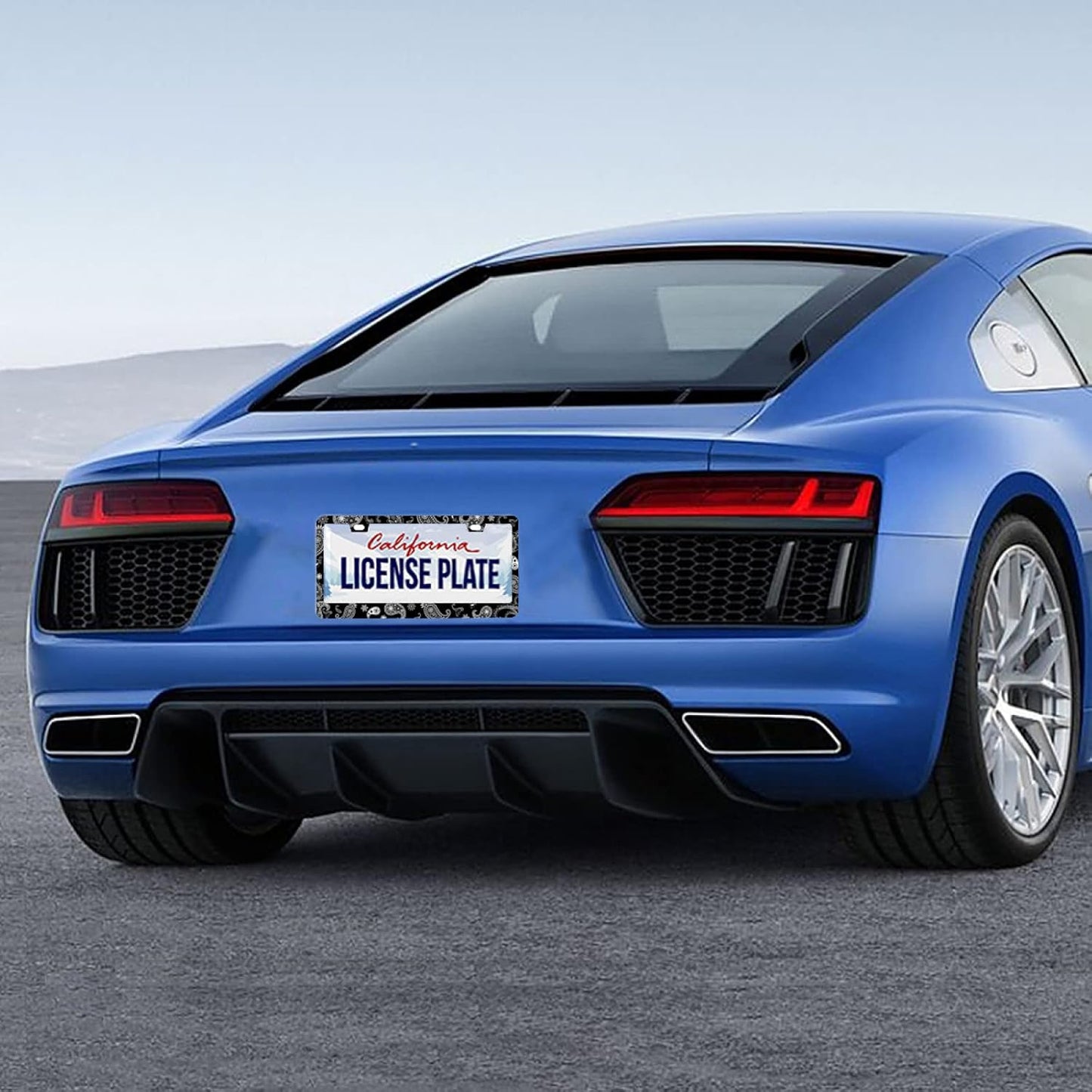 Personalise Paisley Boho Printed License Plate Frames Color License Plate Frame Car Universal Stainless Steel Accessories Cars Decor 2 Holes Screws Fits Standard US Vehicles Size 12.2 x 6 Inches