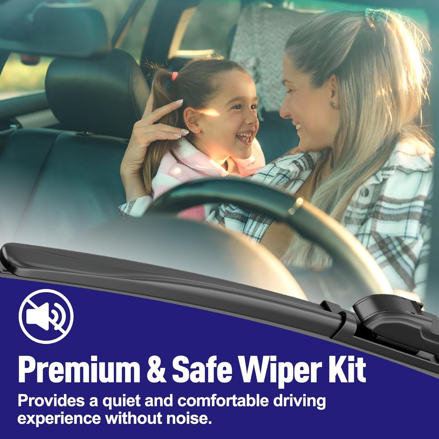 AJK Windshield Wiper Blade, OEM Quality Front and Rear Windshield Wipers for Chevrolet Trailblazer 2002 2003 2004 2005 2006, 22" 22" 16" Window Blades (Set of 3)