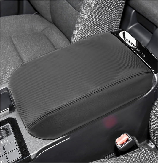 SXCY for 2024 2025 Land Cruiser Armrest Cover for Toyota Land Cruiser 2025 Center Console Cover 2024 2025 Land Cruiser Center Console Cover for 2025 Land Cruiser (Black Carbon Fiber (Thin))