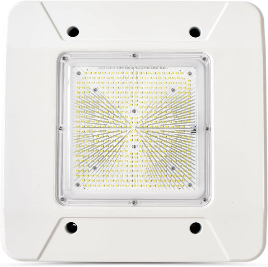 OSTEK LED Gas Station Canopy Light, 150W Carport Ceiling Light 5700K, Outdoor Rated (600W HID/HPS Equivalent), 90-277V IP65 DLC & UL Listed (150W-1 Pack)