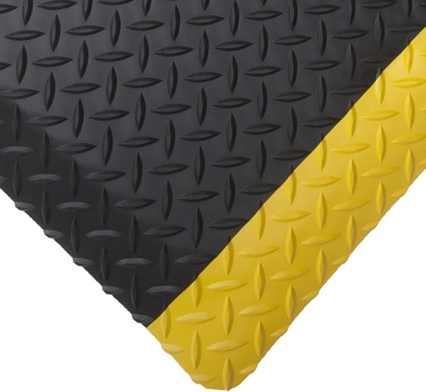 Rhino Mats, American Classic Diamond Anti-Fatigue Mats, Industrial Ergonomic Comfort Standing Mat for Work, Home, Garage, Office, Kitchen or Anywhere (Black/Yellow 9/16" Thick, 4 FT. x 21 FT.)