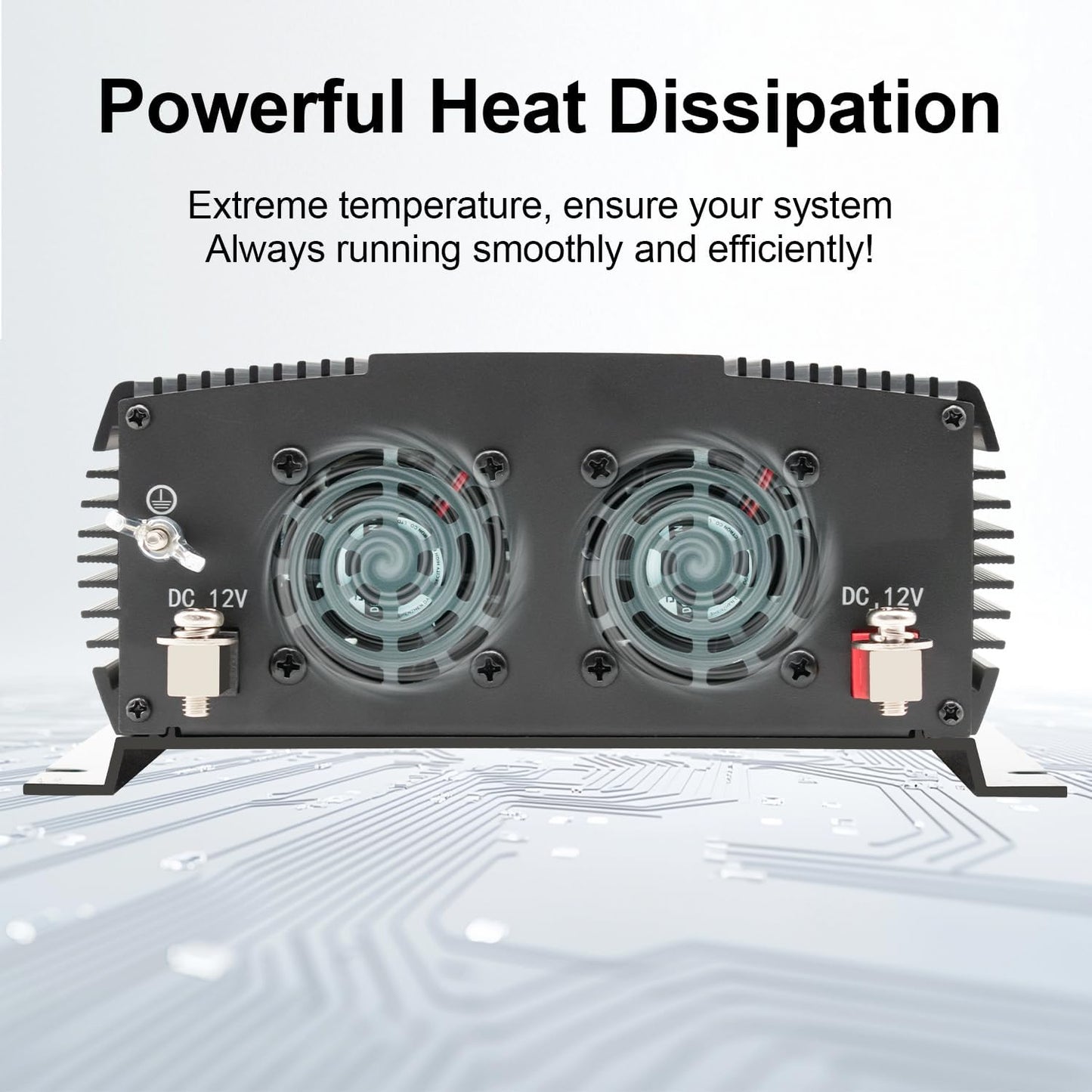 3000 Watt car Power Inverter 12V to 110V /120V for RV semi Trucks Vehicles Power Converter with with 1 USB Ports and 3 AC Outlet- 3000W Inverter