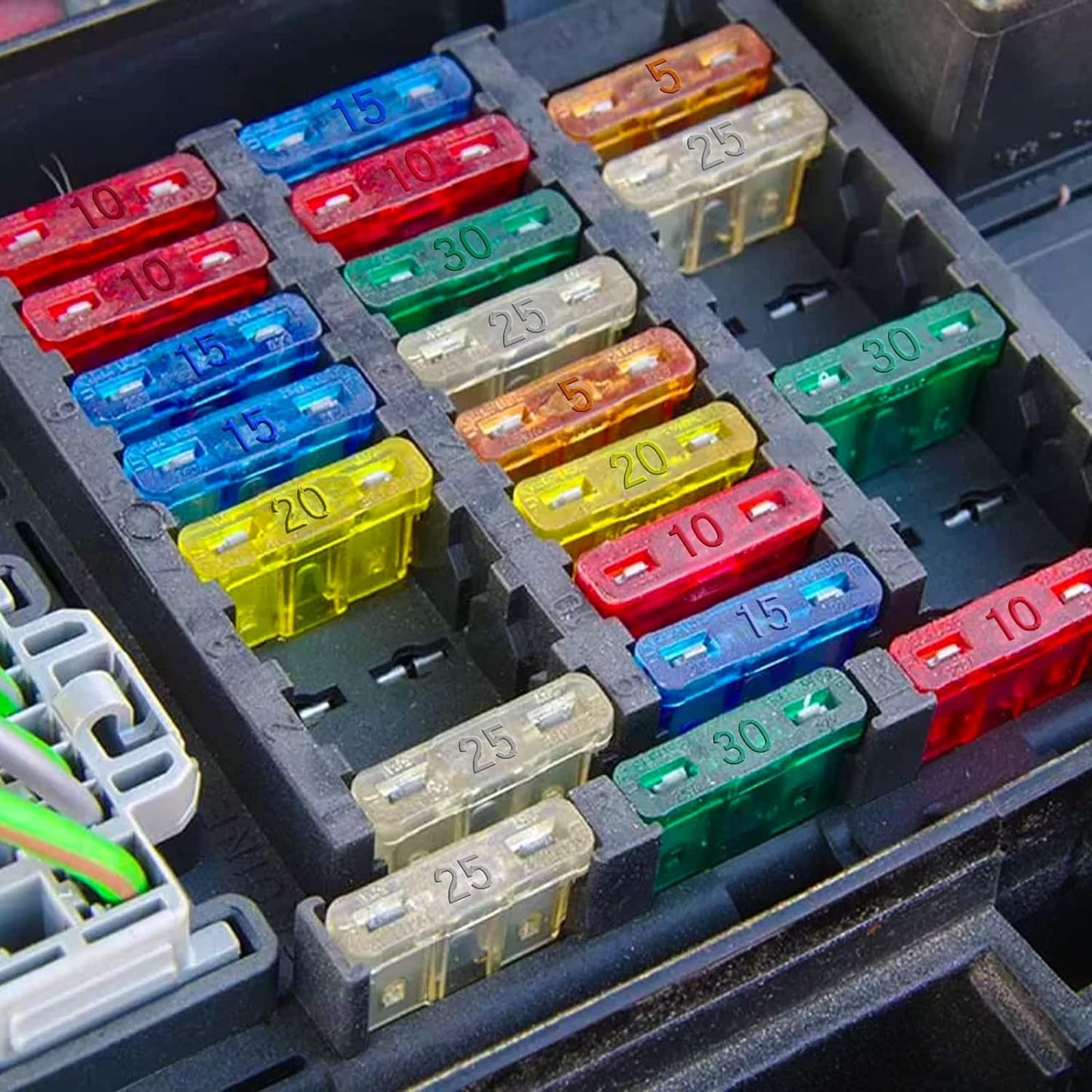 (80Pcs) 15 Amp Standard Fuse, 15A Car Blade Fuses for Car/RV/Truck/SUV/Motorcycle/Boat