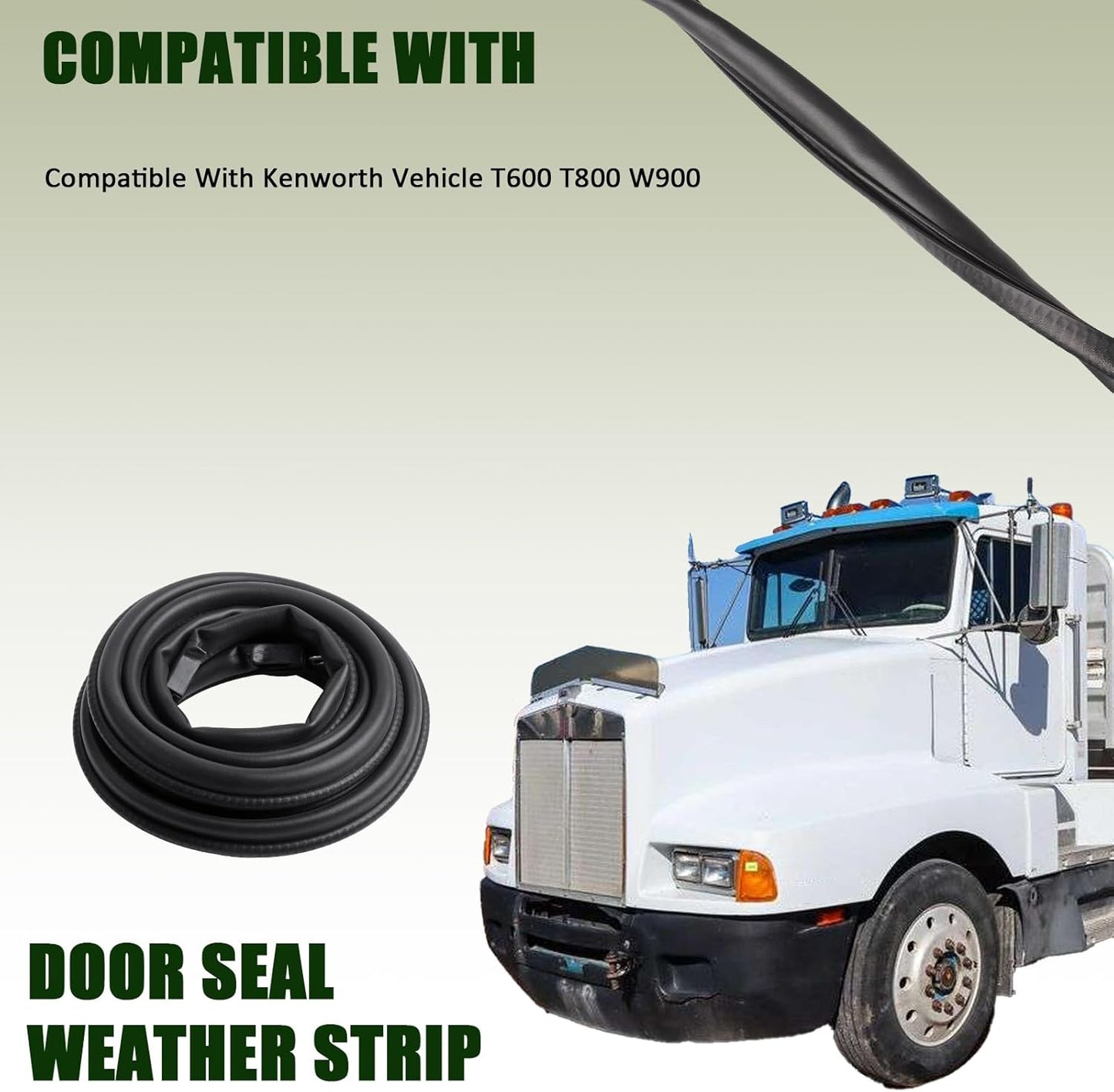 ZONFANT Cab Rubber Weatherstrip Car Door Seal Compatible with Kenworth Vehicle T600 T800 W900 with Superior Sealing and Noise Reduction, Replace#K207-482
