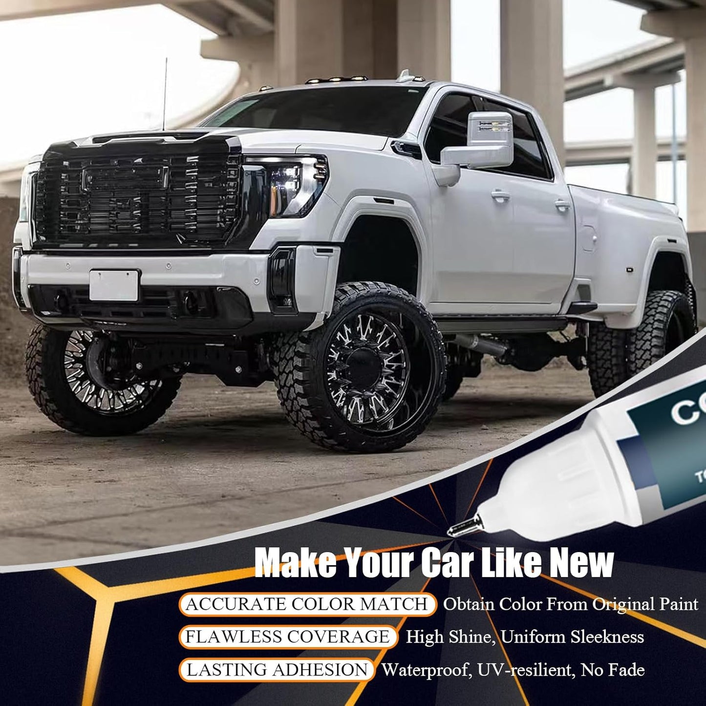 Summit White(GAZ/WA8624) Touch Up Paint for GMC, Car Paint Pen Scratch Repair Two-In-One Touch Up Paint, Premium Car Scratch Remover for Deep Scratches