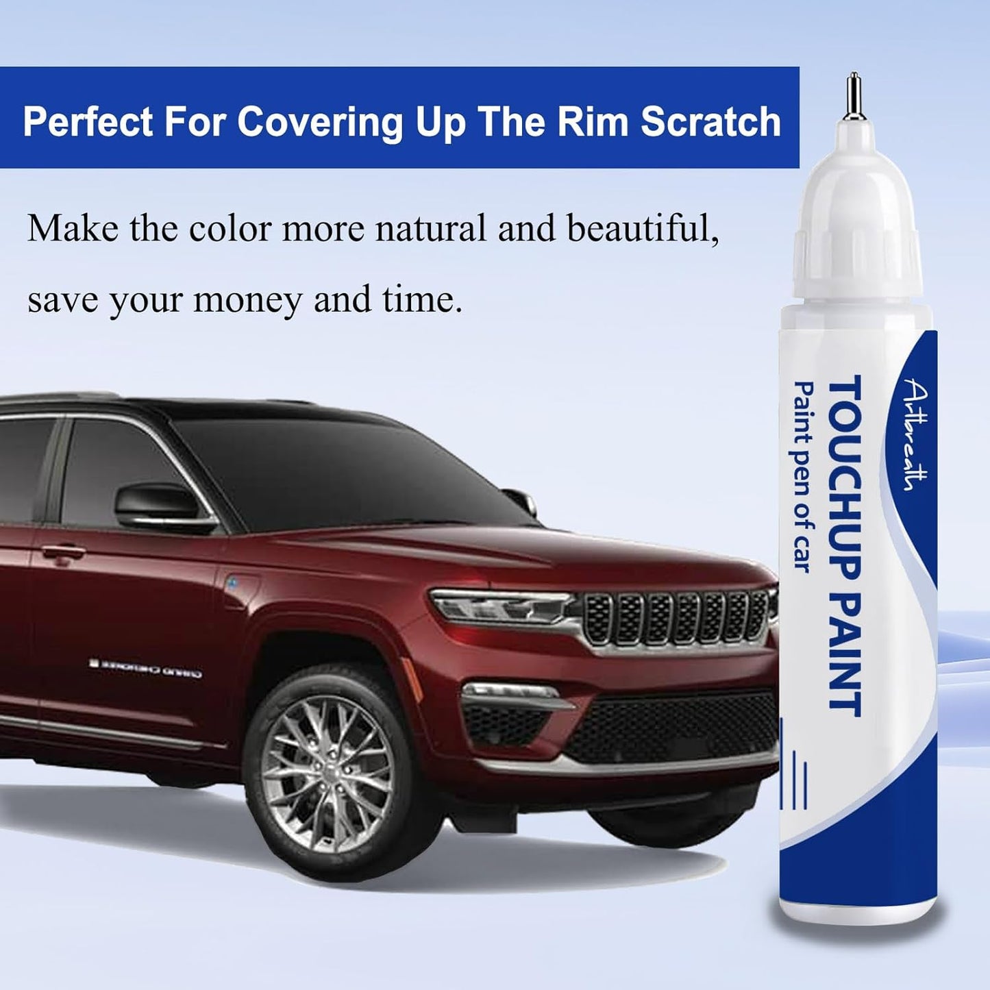 Velvet Red(PRV/NRV) Touch Up Paint for JEEP-Exact Match–Chips and Nicks Car Paint Scratch Repair Kit Automotive Paint Pen for Wrangler-JK/Commander/Compass/Grand-Cherokee/Liberty/Patriot/Renegade