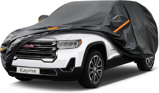 Kayme 7 Layers SUV Car Cover Custom Fit for GMC Acadia (2007-2025) Waterproof All Weather for Automobiles, Outdoor Full Cover Rain Sun UV Protection.