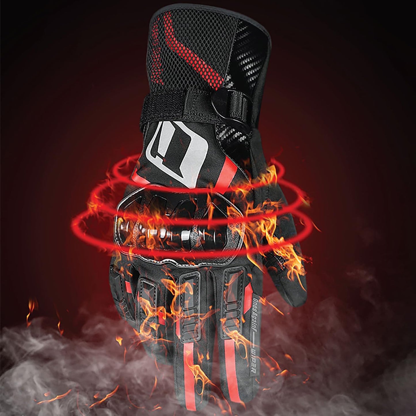 Motorcycle Gloves, Waterproof, Touch Screen, Men's Winter Gloves, ATV, UTV, Snowmobile, Skiing, Riding