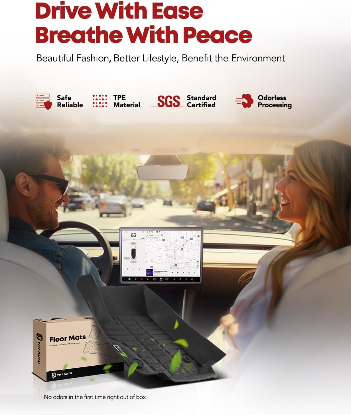 YHTAUTO Floor Mats & Cargo Mat Fit Chevy Trax 2014-2023, Buick Encore 2013-2023(NOT GX), TPE All Weather Car Mats Waterproof Anti-Slip Odorless Floor Liner, Interior Car Accessories