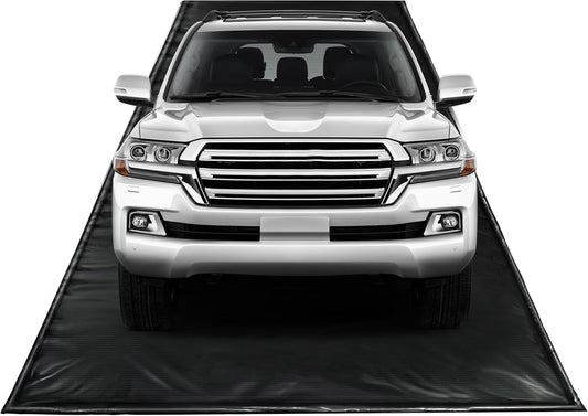 Auto Floor Mats for SUV/Truck, Containment Garage Car Mat for Snow, Mud, Rain(8ft 6in x 20ft), Black