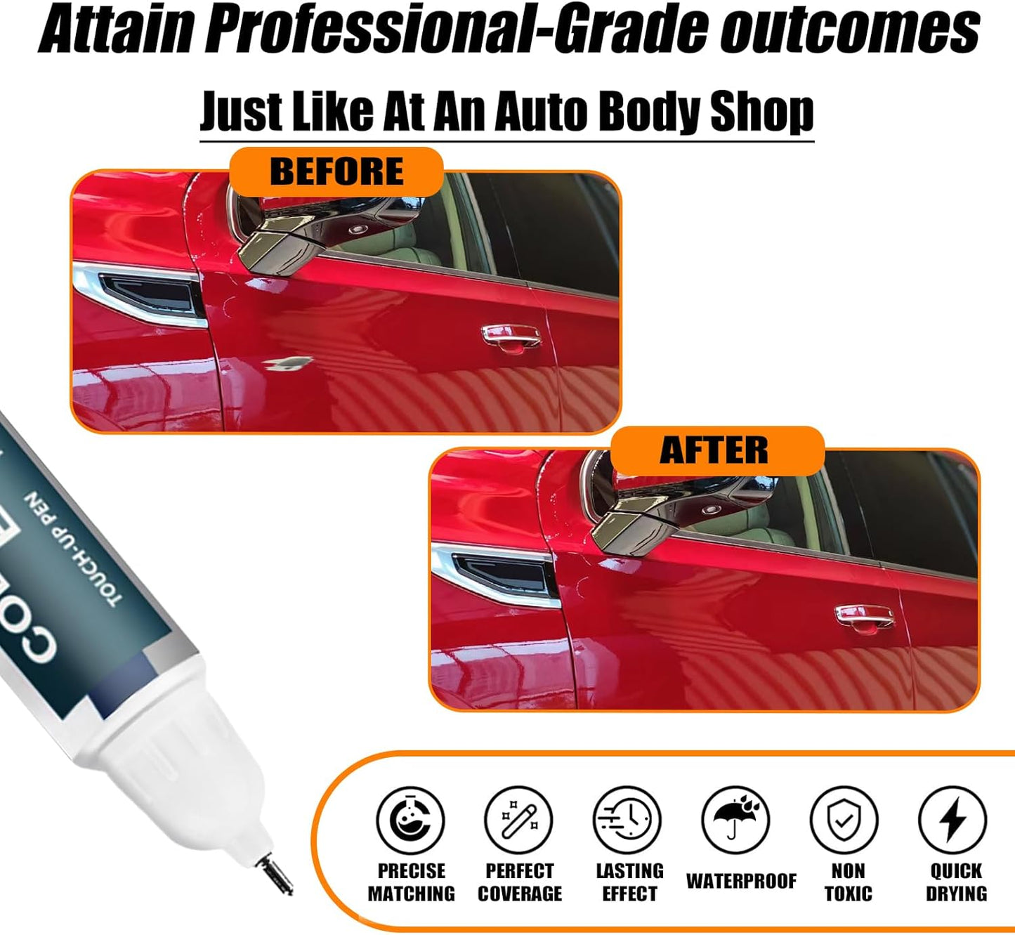 Cardinal Red(G7C/WA130X) Touch Up Paint for GMC, Car Paint Pen Scratch Repair Two-In-One Touch Up Paint, Premium Car Scratch Remover for Deep Scratches