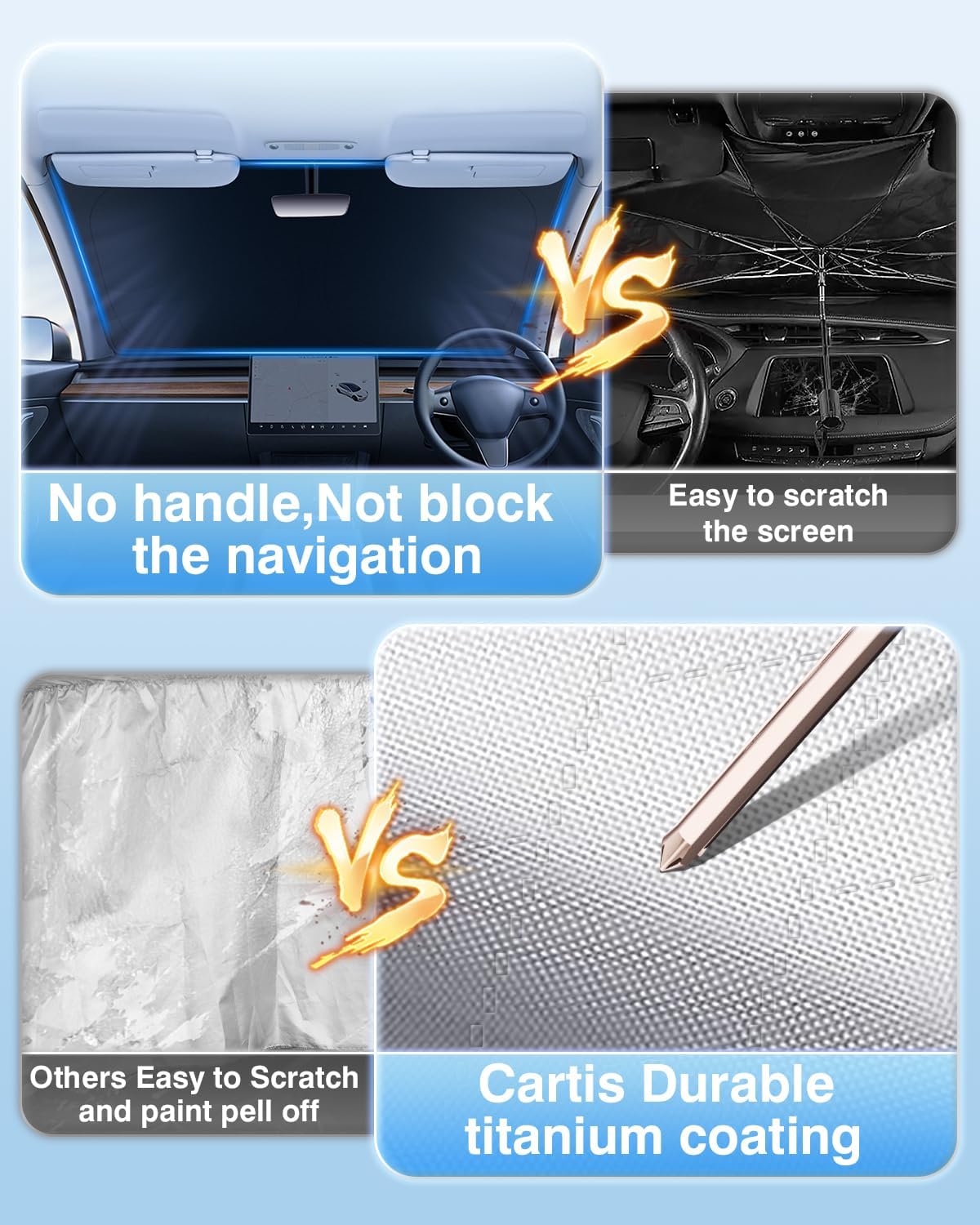 Non-Peeling Sun Shade Fits for Ford Maverick 2022 2023 2024 2025 Ford Maverick Accessories Foldable Car Front Window Sunshade Windshield Sunshade UPF 50+