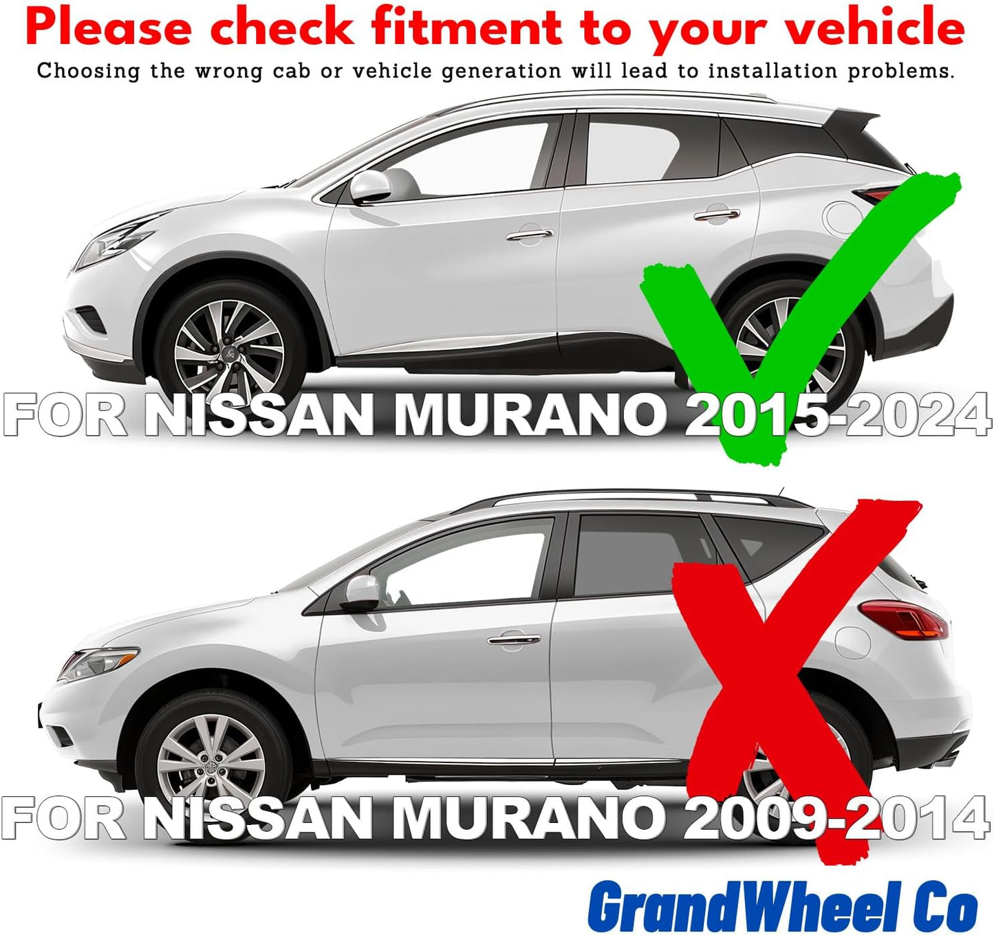 Window Deflectors Smoke Tinted in-Channel Side Window Vent Visor Deflectors Rain Guards Compatible with Nissan Murano 2015-2024 - 4pcs. GW0792