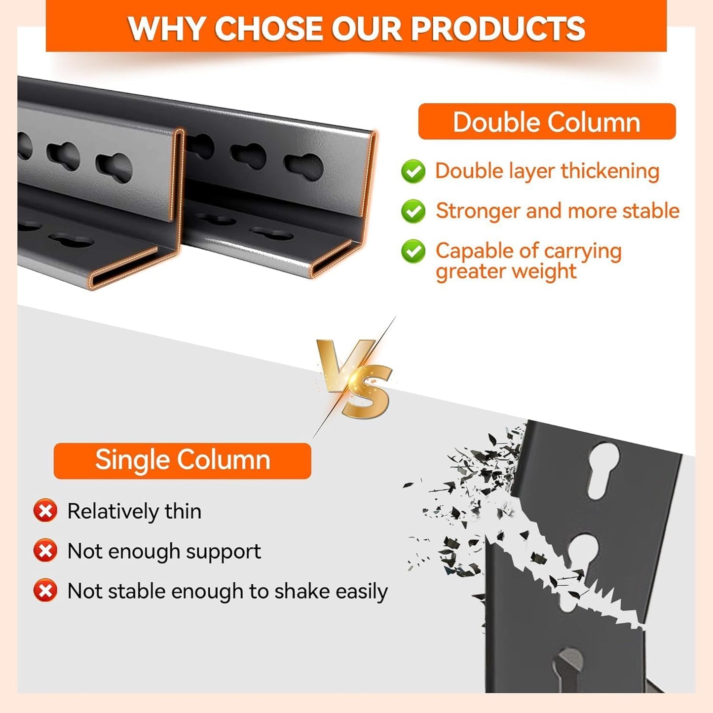 Metal Garage Shelving Unit, Heavy Duty 5-Tier Adjustable Storage Rack, Steel Shelving,3000 lbs Capacity, Industrial Shelves for Heavy Tools and Equipment (5-Tier 78" H x40 W x 14" D)