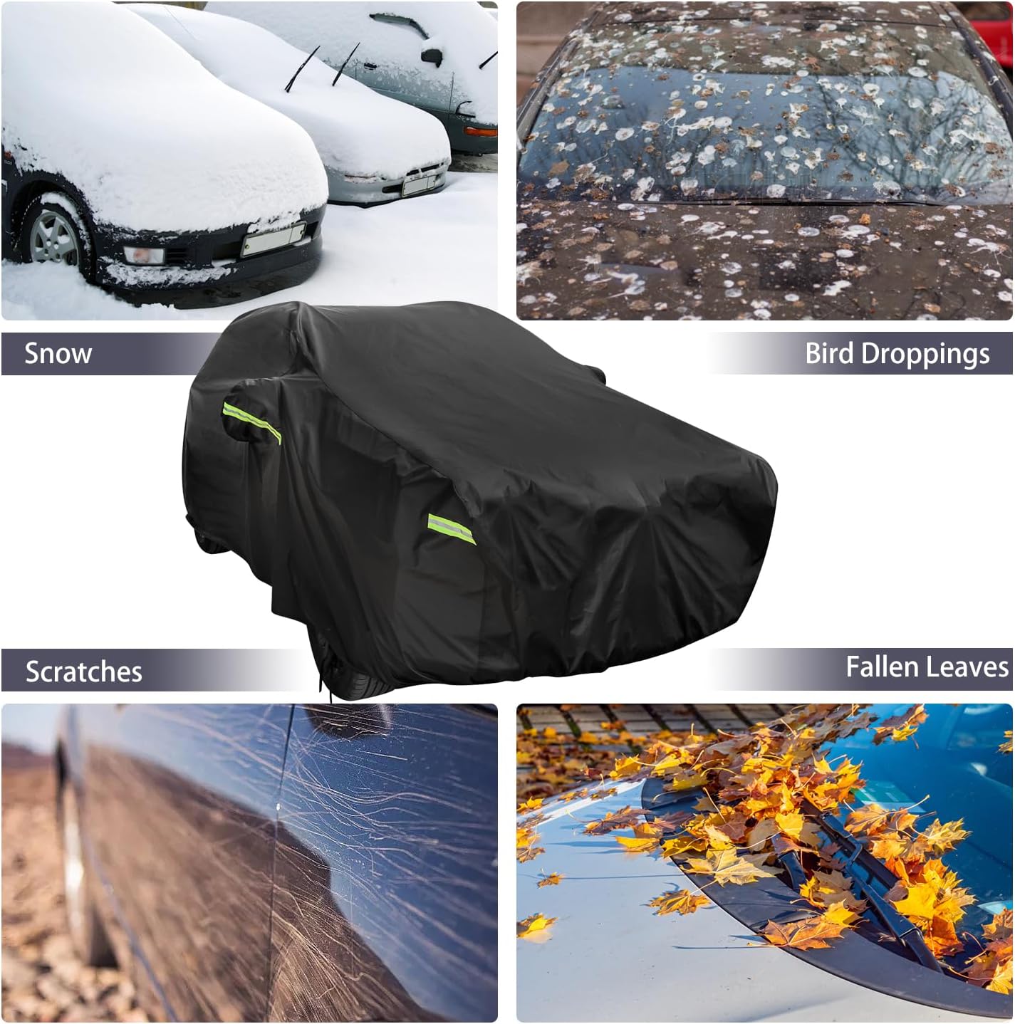 SUV Car Cover Custom Fit for Benz GLC, Waterproof All Weather Full Exterior Cover Rain Snow UV Protection Cover with Door Zipper