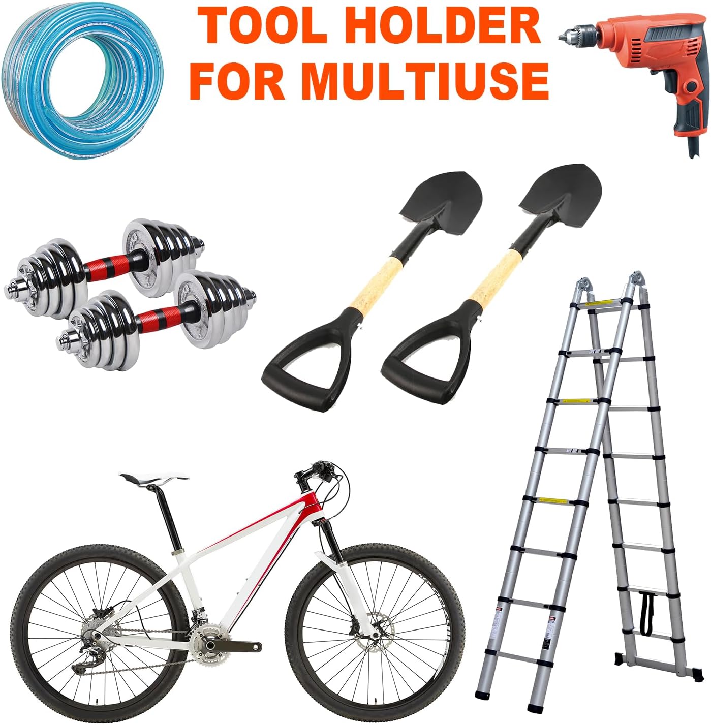 Garage Organization Weedeater Hanger,2 Pack Weed Eater Hanger For Wall, Heavy Duty Weed Wacker Hooks, Garage Organization Storage Shed Organizer Mounted Trimmer Rack