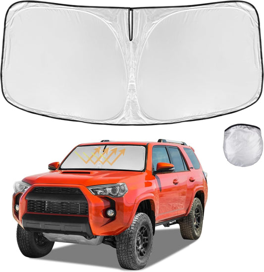 for Toyota 4Runner Windshield Sun Shade Sunshade for 2010-2025 4Runner Windshield Cover Custom-fit Toyota 4-Runner Car Front Window Shade Sun Visor Protector Shield Accessories Foldable Blocks UV Rays