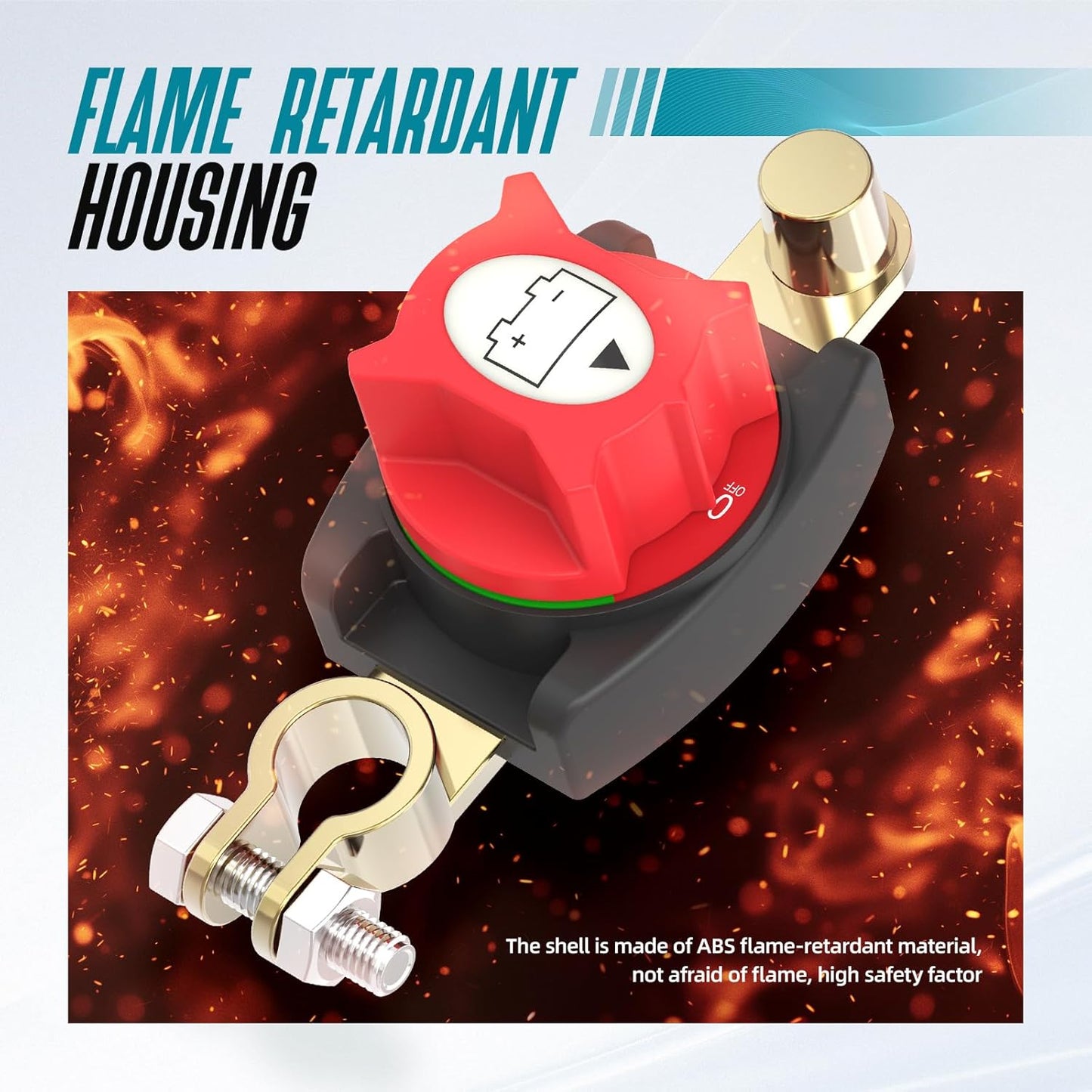 Top Post Battery Disconnect Switch, On/Off Battery Power Cut Off Switch 275A 12V-48V for Automotive, RV, Marine, Truck, Boat(2025 New)