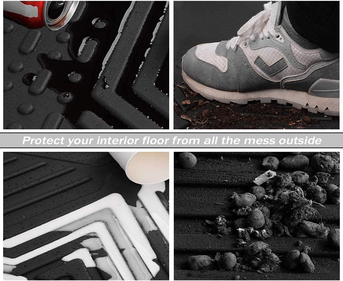 RAV4 Floor Mats Compatible with 2025 2024 2023 2022 2021 2020 2019 Toyota RAV-4，All Weather Protection Waterproof Durable Anti-Slip Odorless Custom-fit TPE Floor Liner Front and Rear Row Set