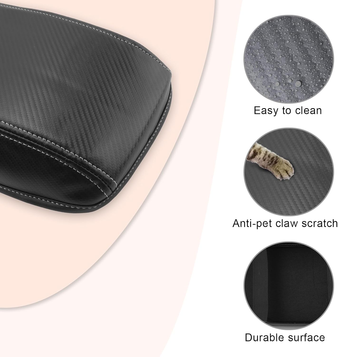 CDEFG for Volkswagen Golf R VW GTI Golf 8 MK8 2020-2025 Center Console Cover Armrest Box Cover for Golf R/GTI Golf8 Accessories Console Arm Rest Protector