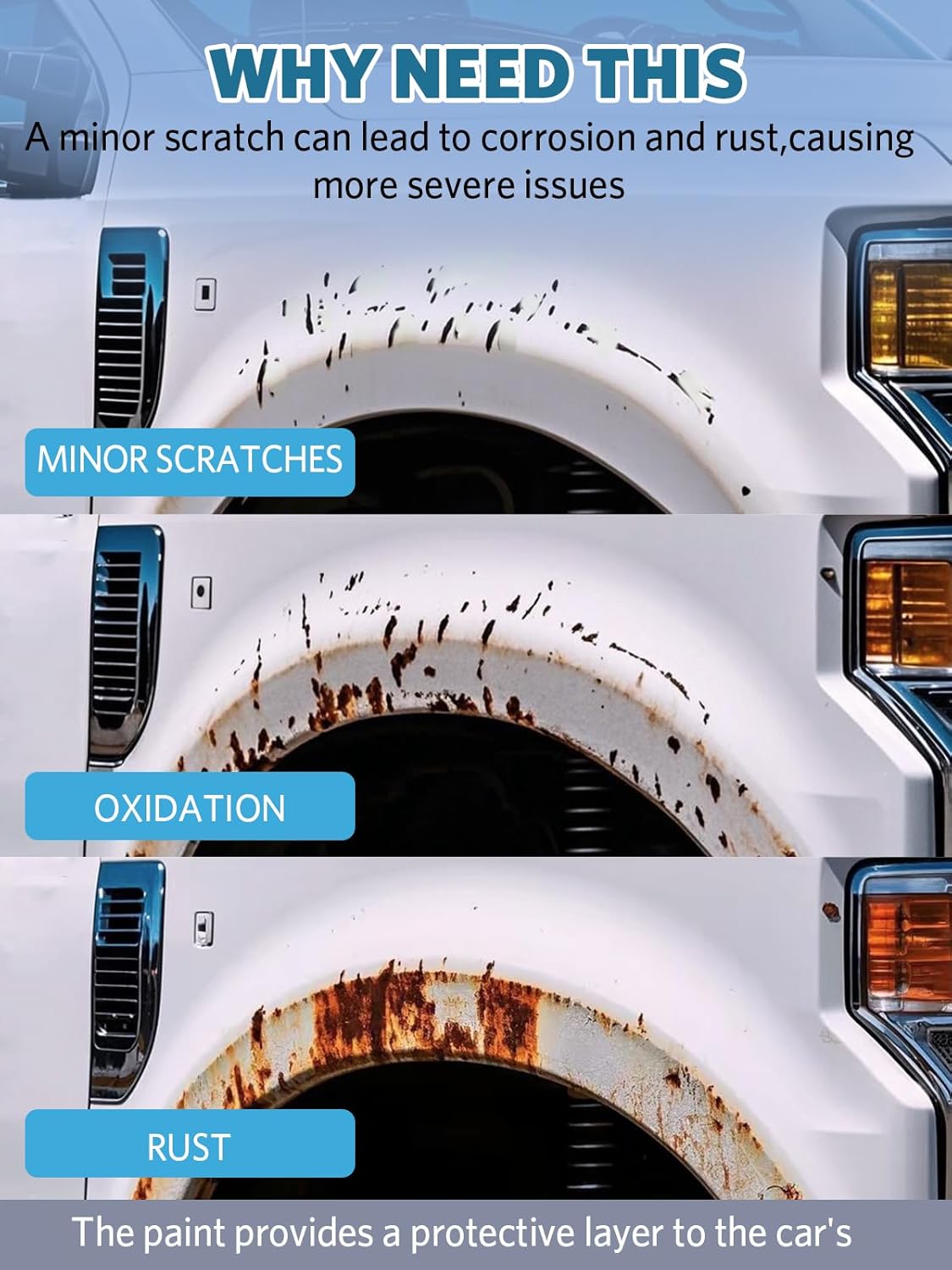 Oxford White(YZ/Z1/M6887) Touch Up Paint for Ford, Car Paint Scratch Repair Remover Pen Color Exact Match, Quick and Easy Fix Automotive Chips and Nicks Scuff