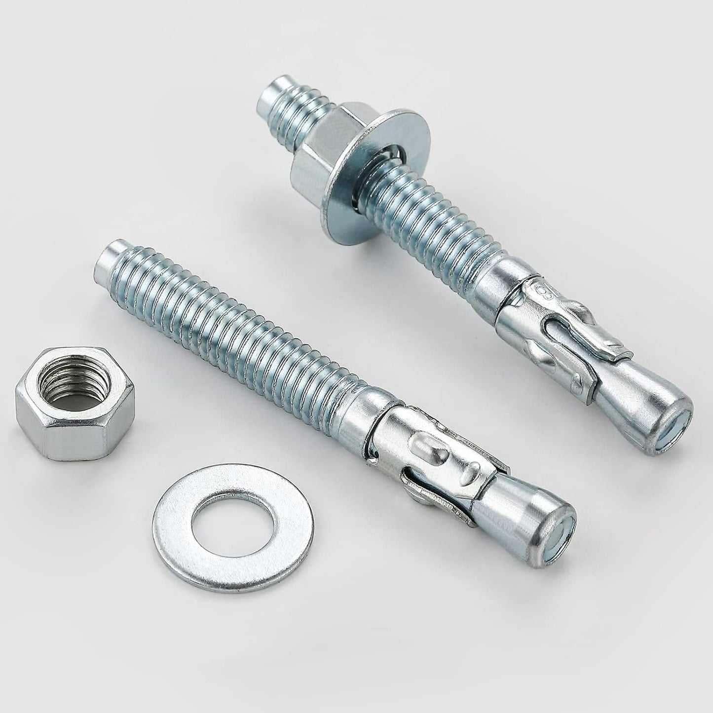 1/4x1-3/4" 50Pcs Inch Standard Fasteners for Heavy-Duty Zinc Wedge Anchors for Cement and Concrete