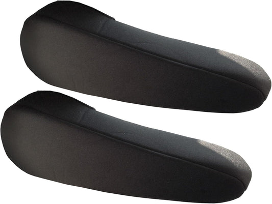TLH Flat Cloth Fabric Armrest Covers One Pair, Black Color