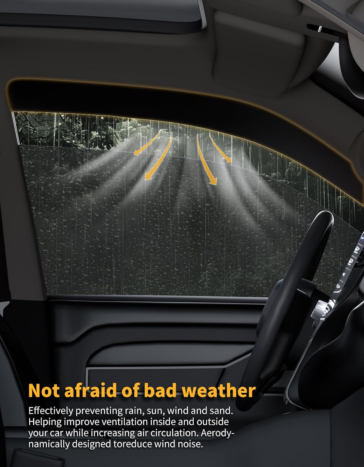 in-Channel Window Rain Guards Fit for Hyundai Tucson 2022 2024 2023 2025 Extra Durable Window Deflectors Window Visors Vent Shades Vent Visors Car Accessories-4 pcs Q24