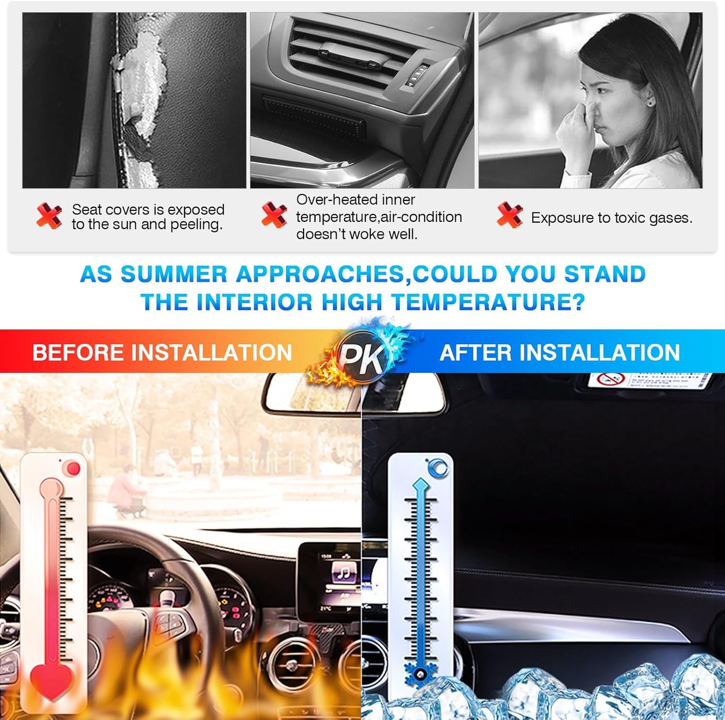 KUST Windshield Sun Shade for 2012-2019 Porsche 911 Coupe Accessories Custom Fit Sunshade Sun Visor Protector Foldable Blocks UV Rays Keep Your Car Cooler