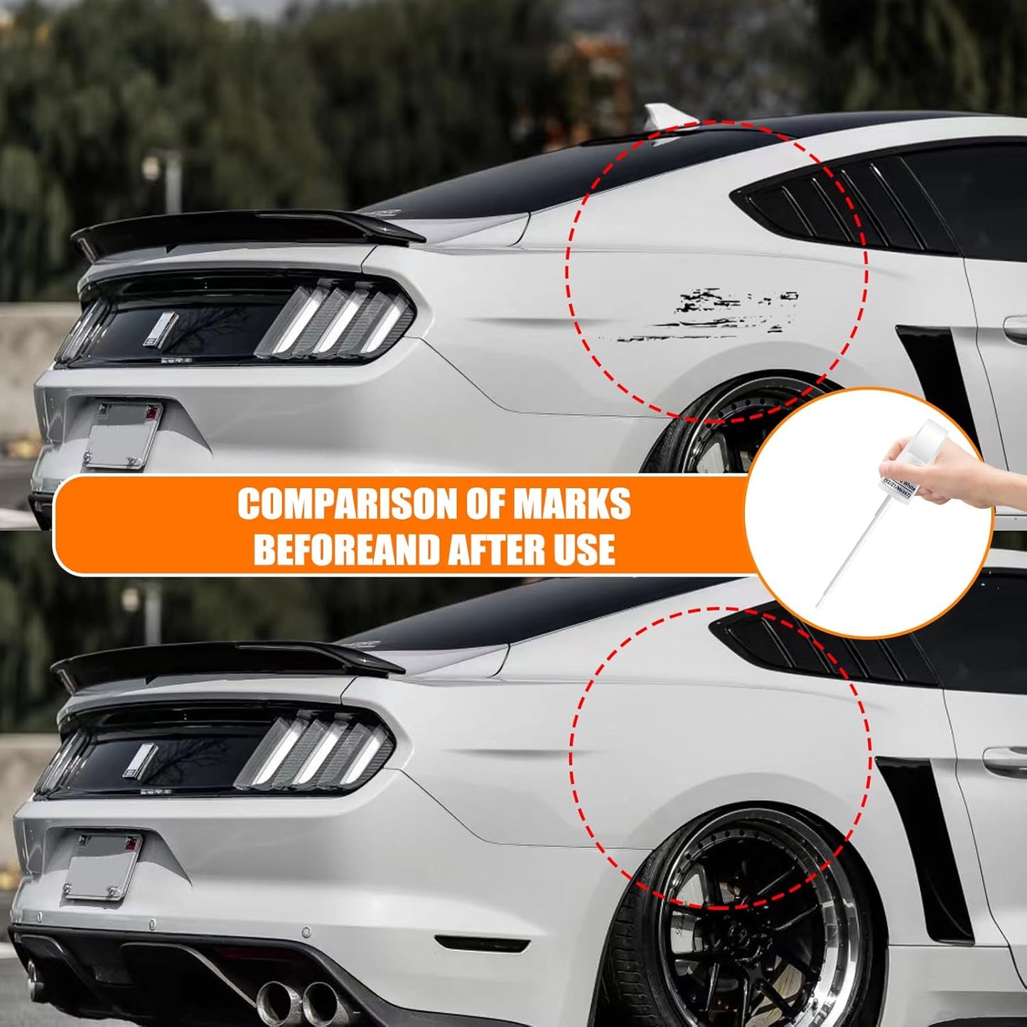 N1 Blue Jeans Metallic Touch Up Paint for Ford, Car Paint Pen Scratch Repair Two-In-One Touch Up Paint, Premium Car Scratch Remover for Deep Scratches