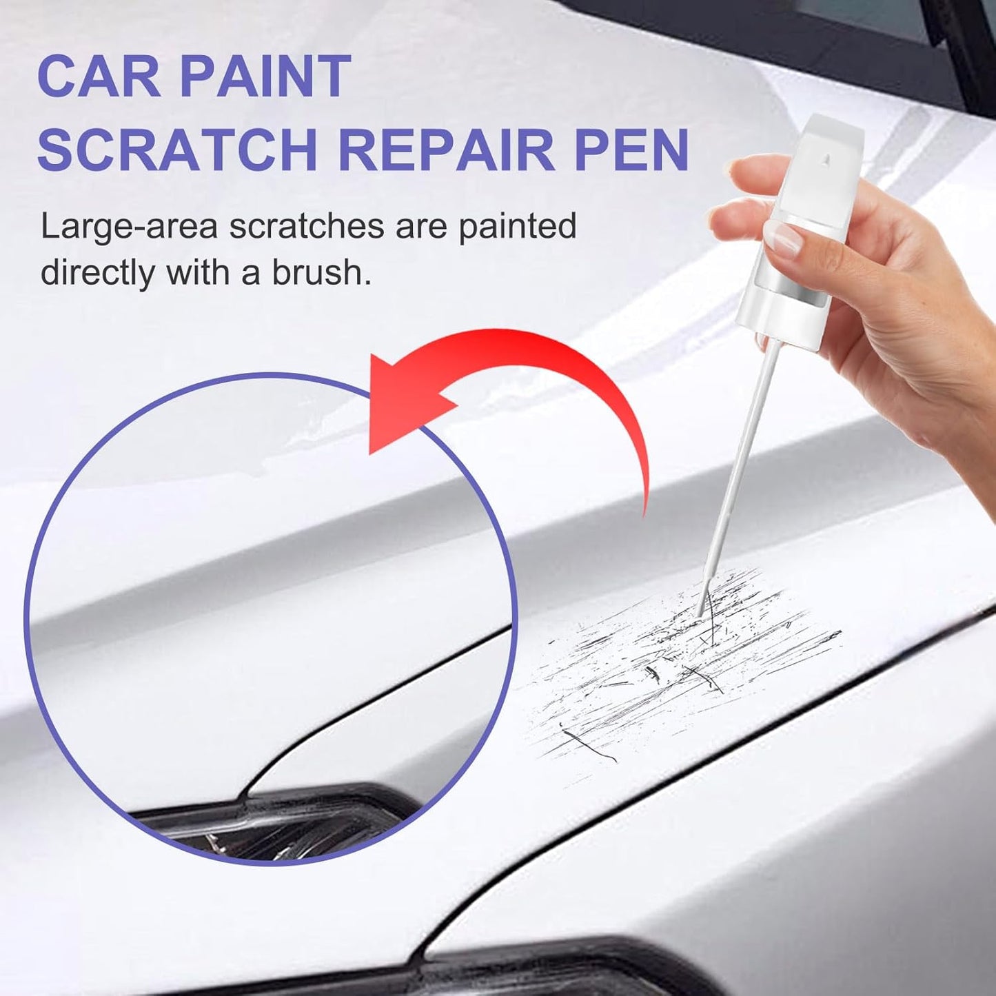 Touch Up Paint for BMW Mineral White (A96)-Exact Match–Chips and Nicks TouchUp Paint Pen Scratch Repair Car Accessories Car Paint Pen for Erase Car Scratches