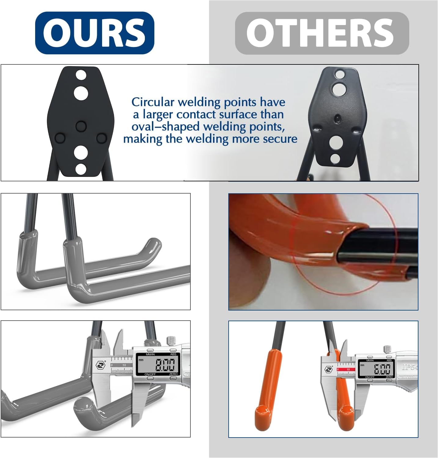 3-H Garage Wall Hooks 31 Pack, Garage Hooks Heavy Duty with Extra Welding Spots, Garage Organizer for Garden, Lawn, Yard Tools, Chairs, Ladders, Weed Eater, Shovel, Blower(Gray)