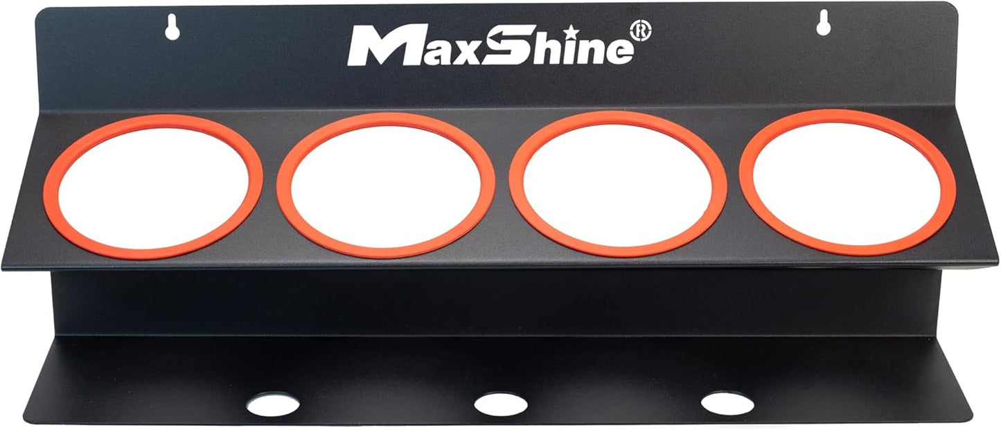 Maxshine Universal 2 Pack Spray Bottle Holder (16oz/34oz) - Holds 7 IK Trigger Sprayers with 3 Small Holes, Sturdy & Lightweight Wall-Mounted Organizer for Detailing Accessories, Easy to Install